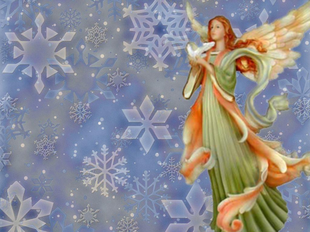 1024x768 Christmas Angel Picture Group with items