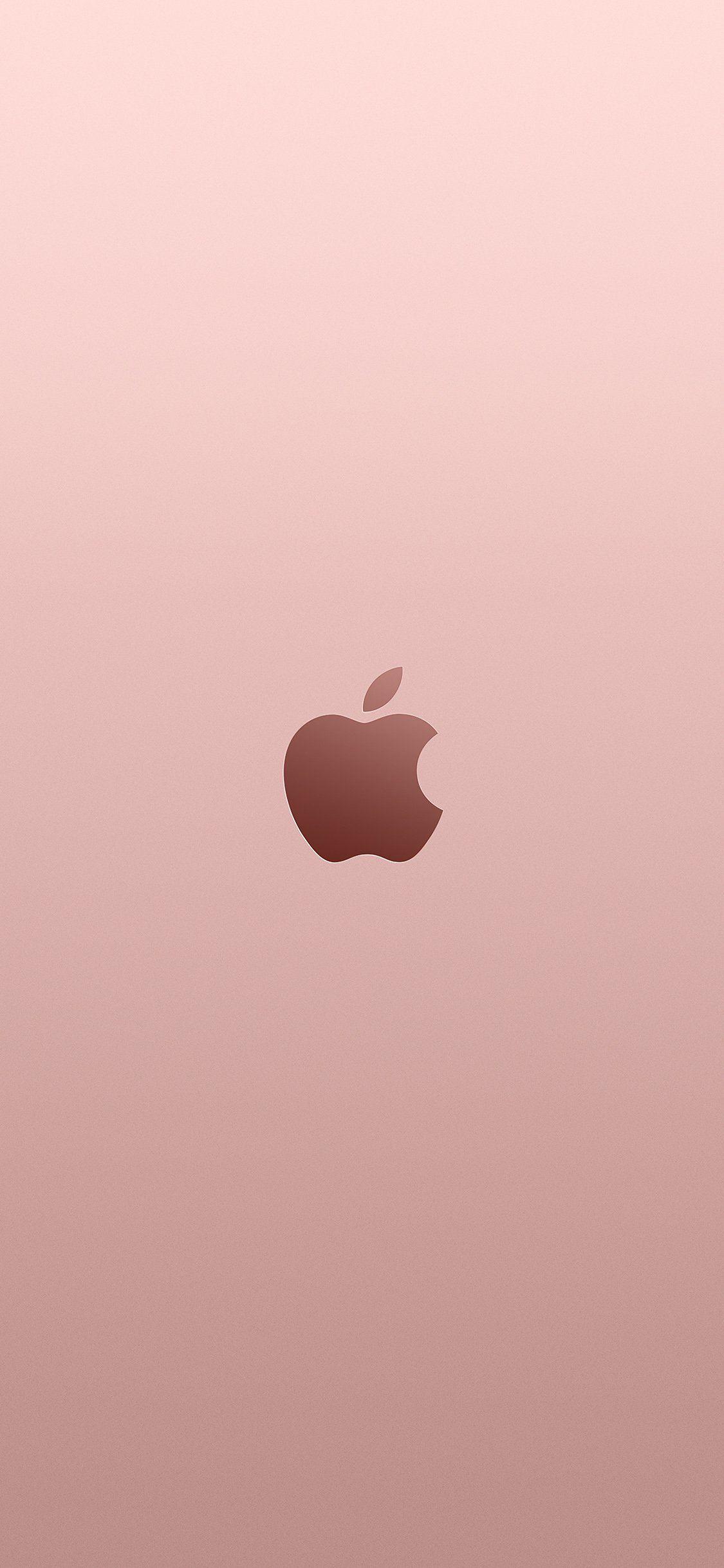 1125x2436 Hình nền nghệ thuật minh họa tối thiểu Apple Pink Rose Gold