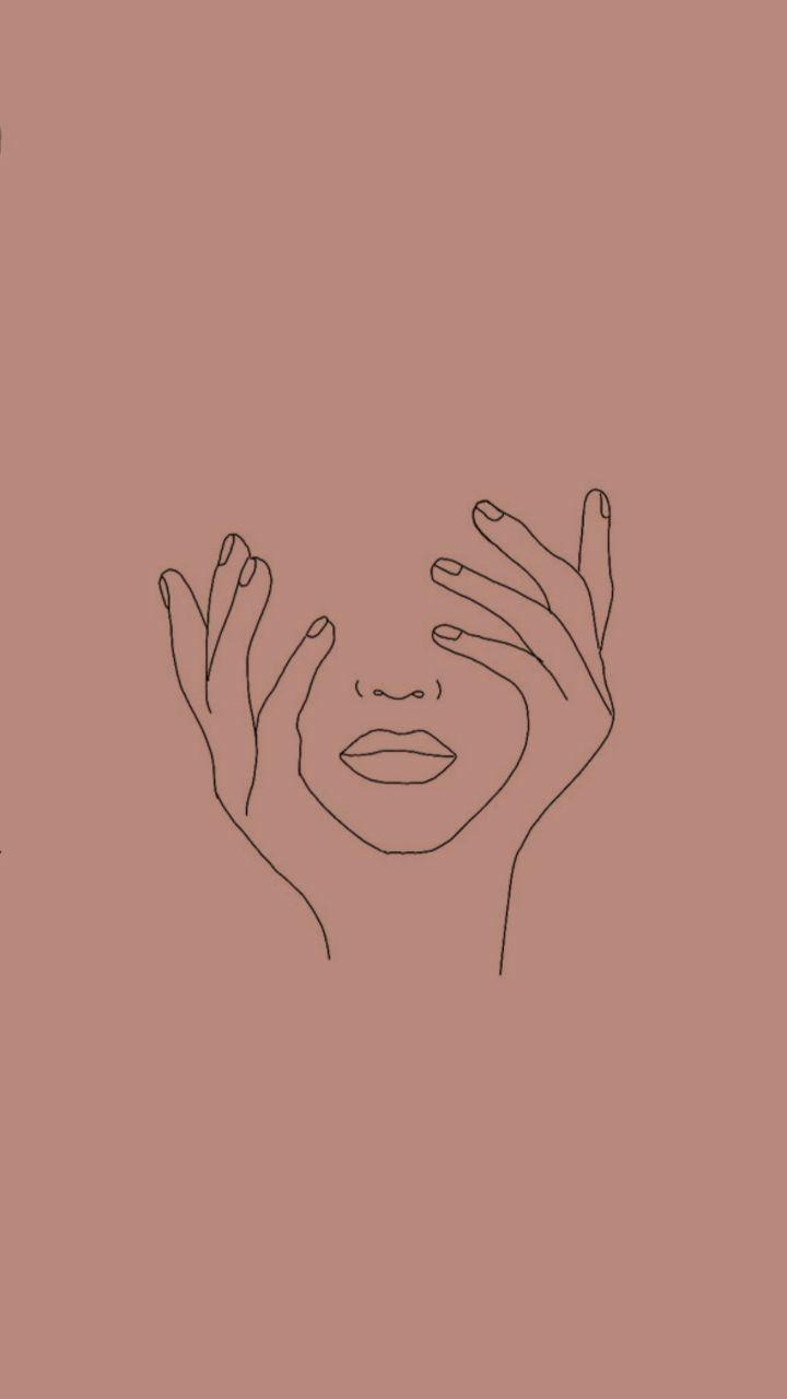720x1280 Aesthetic wallpaper. Line art drawings, Beauty art drawings, Cute wallpaper background. Wallpaper achtergronden, Achtergronden, Schetsen tekenen