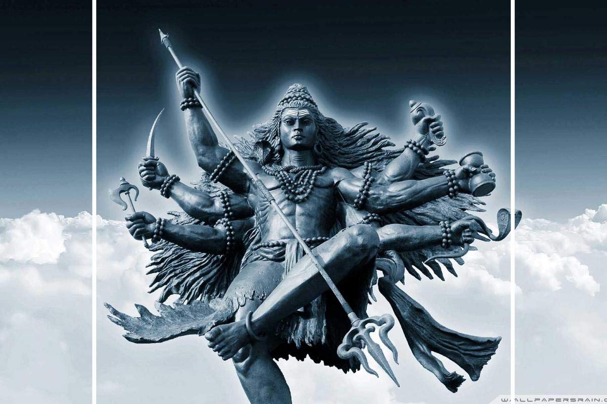 1200x800 CHD Garphic Split Digital Wallpaper of Shiv Bhagwan in Multiple pcs (Multicolour) : Amazon.in: Home & Kitchen