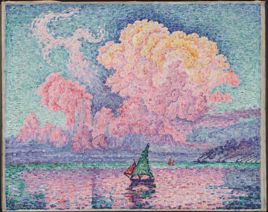 1024x810 Paul Signac, the Pink Cloud (1916)