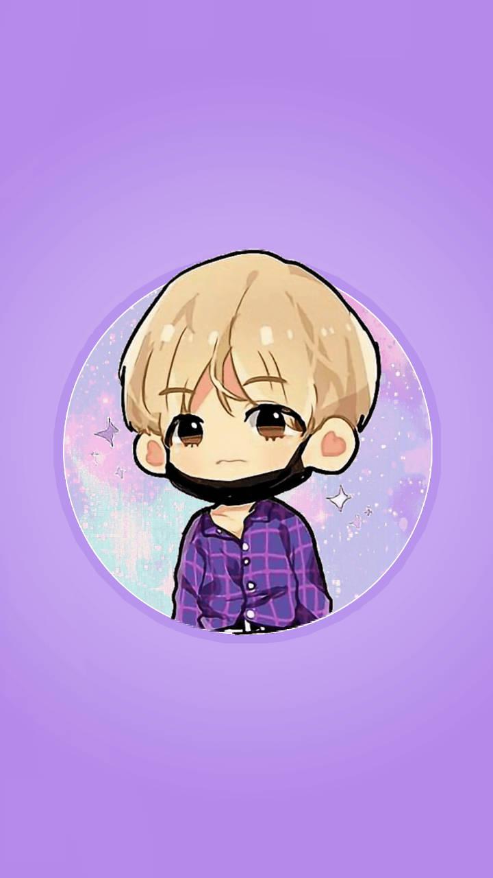 720x1280 Download BTS Anime V Chibi Art Wallpaper