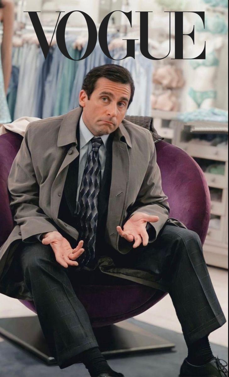 729x1200 Michael Scott Vogue. Michael scott, Office wallpaper, Vogue