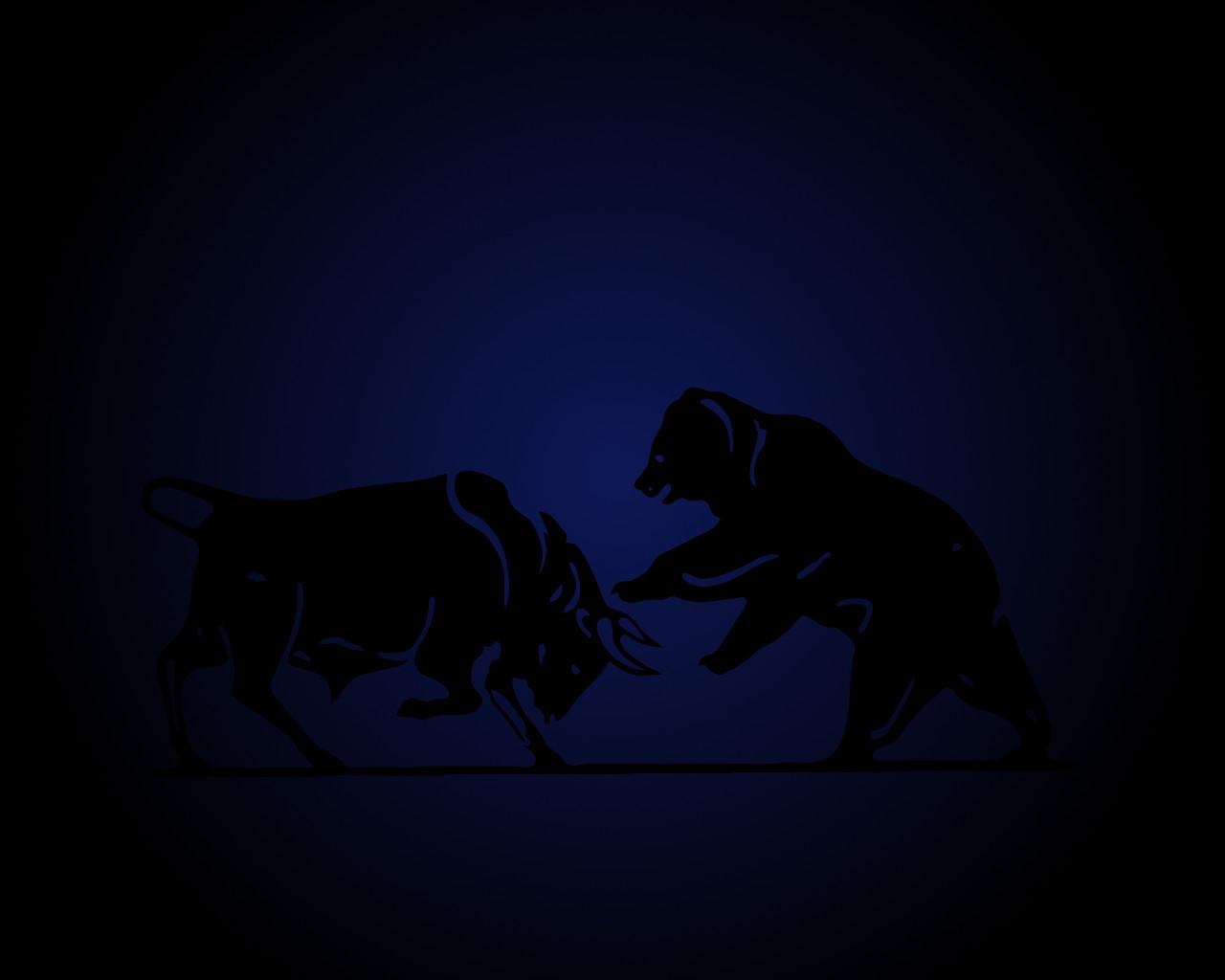 1280x1024 Bull Bear Wallpaper
