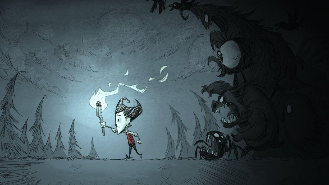 1244x700 DONT STARVE action adventure survival horror sandbox wallpaperx1080