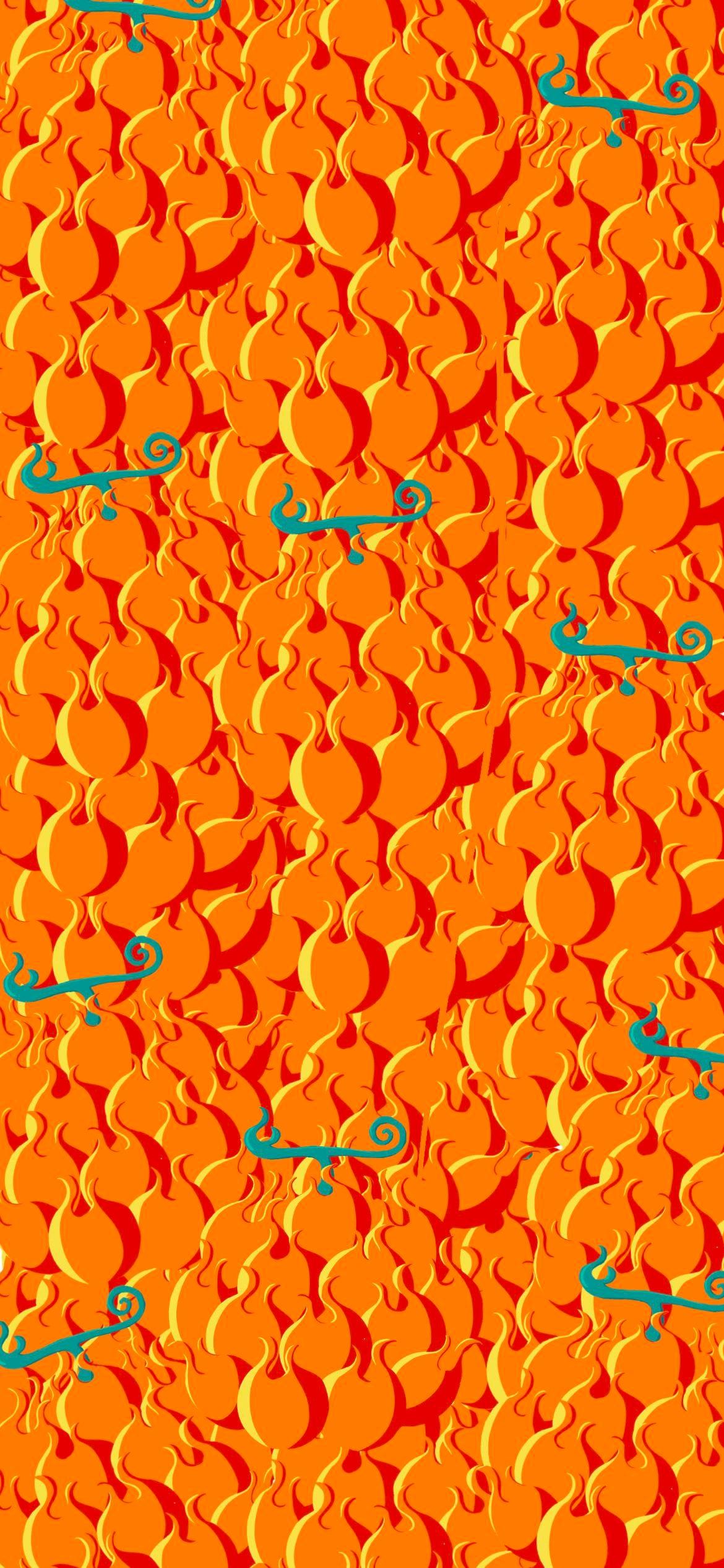 1170x2532 I made this wallpaper of the mera mera no mi (my favorite df) if anyone wants to use it (the devil fruit are is not mine: @1v1son_42)