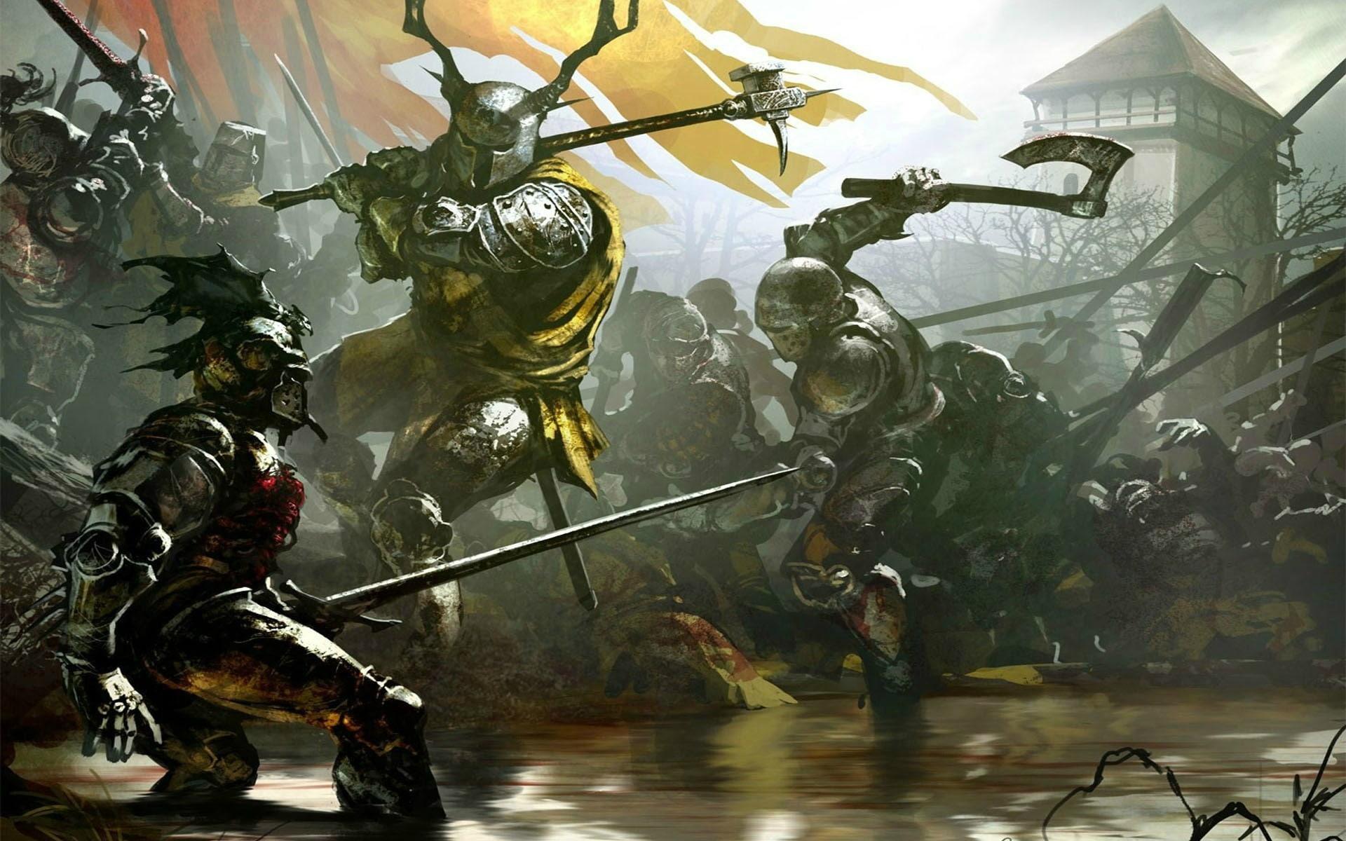 1920x1200 Wallpaper / 1080P, warrior robert baratheon axe battle painting game of thrones fantasy art free download