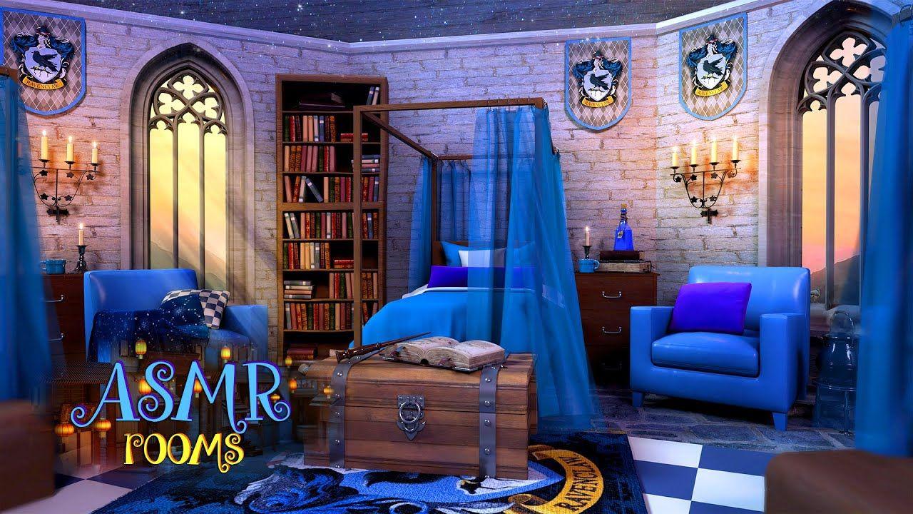 1280x720 Harry Potter Inspired Ambience Dormitory UHD 1 Hour Sou. Corvinal, Decoração quarto harry potter, Ravenclaw