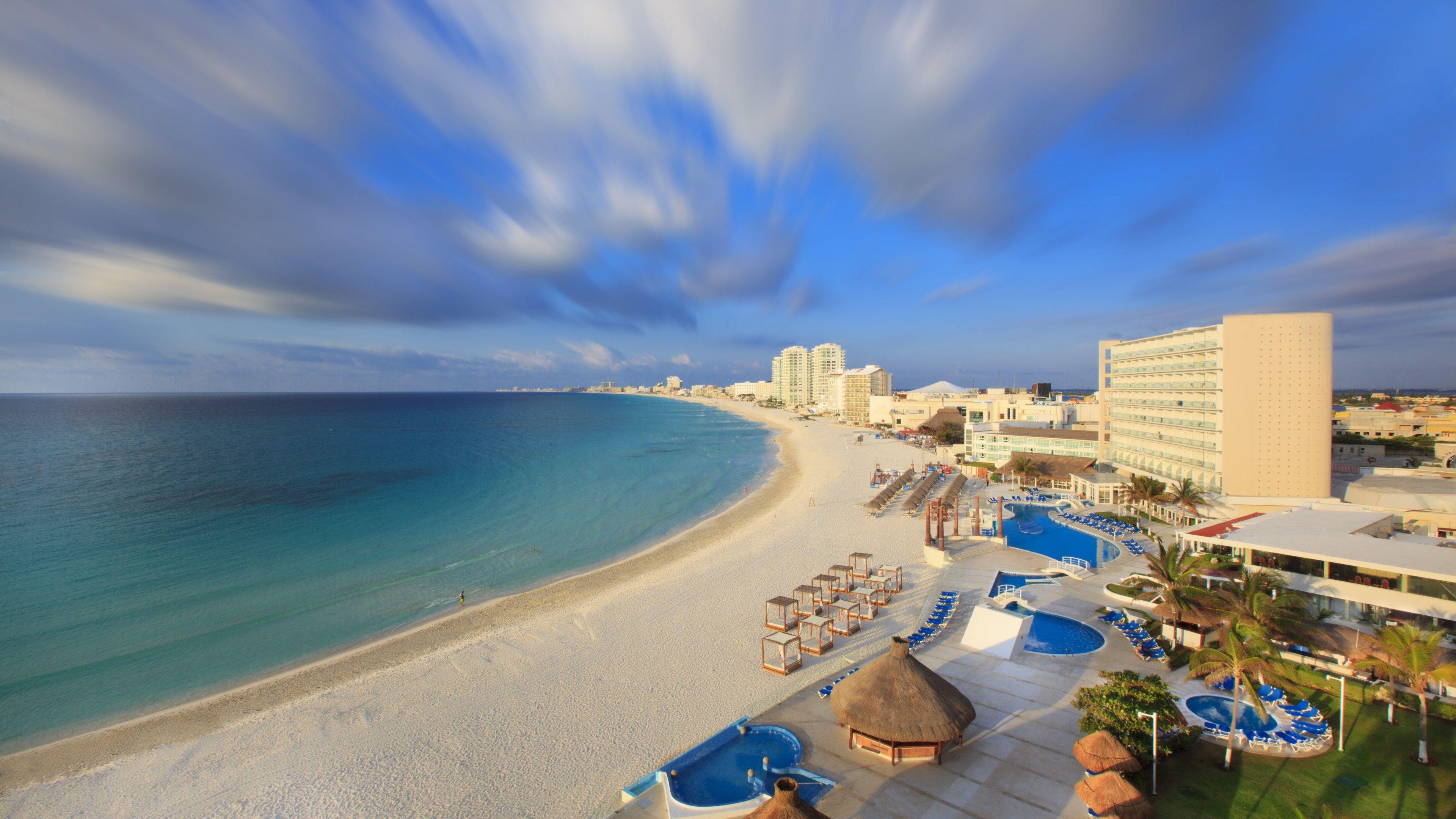 3840x2160 Wallpaper Cancun, Mexico, Best beaches of tourism, travel