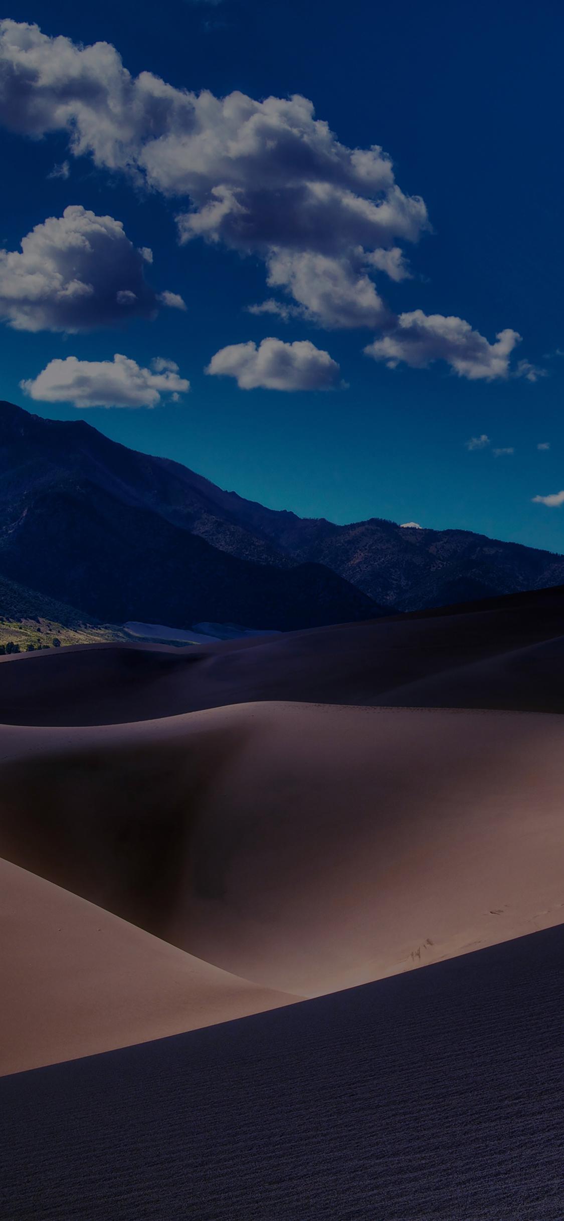 1125x2436 iPhone X wallpaper. line in sand desert dark mountain nature