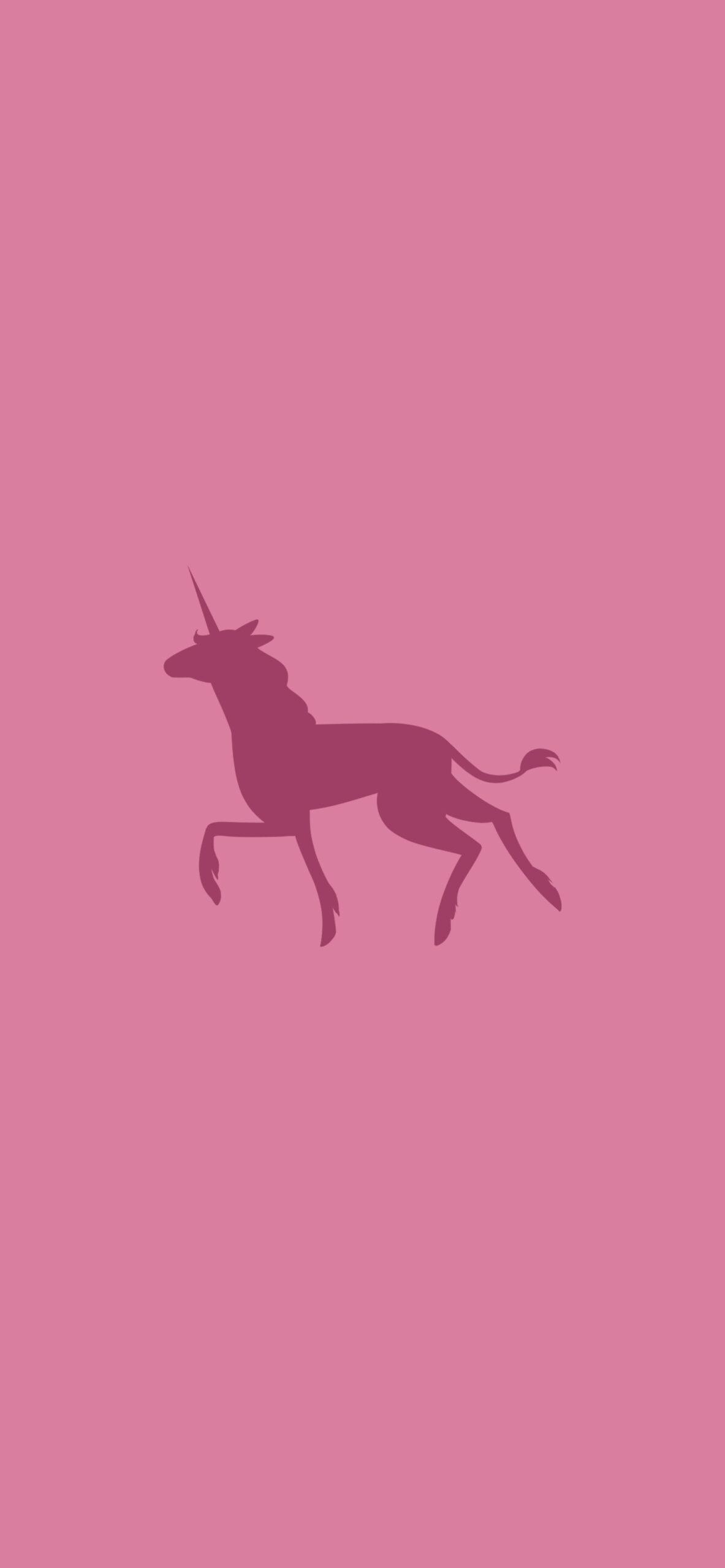 1183x2560 Pink Unicorn Wallpaper Minimalist Unicorn Wallpaper iPhone