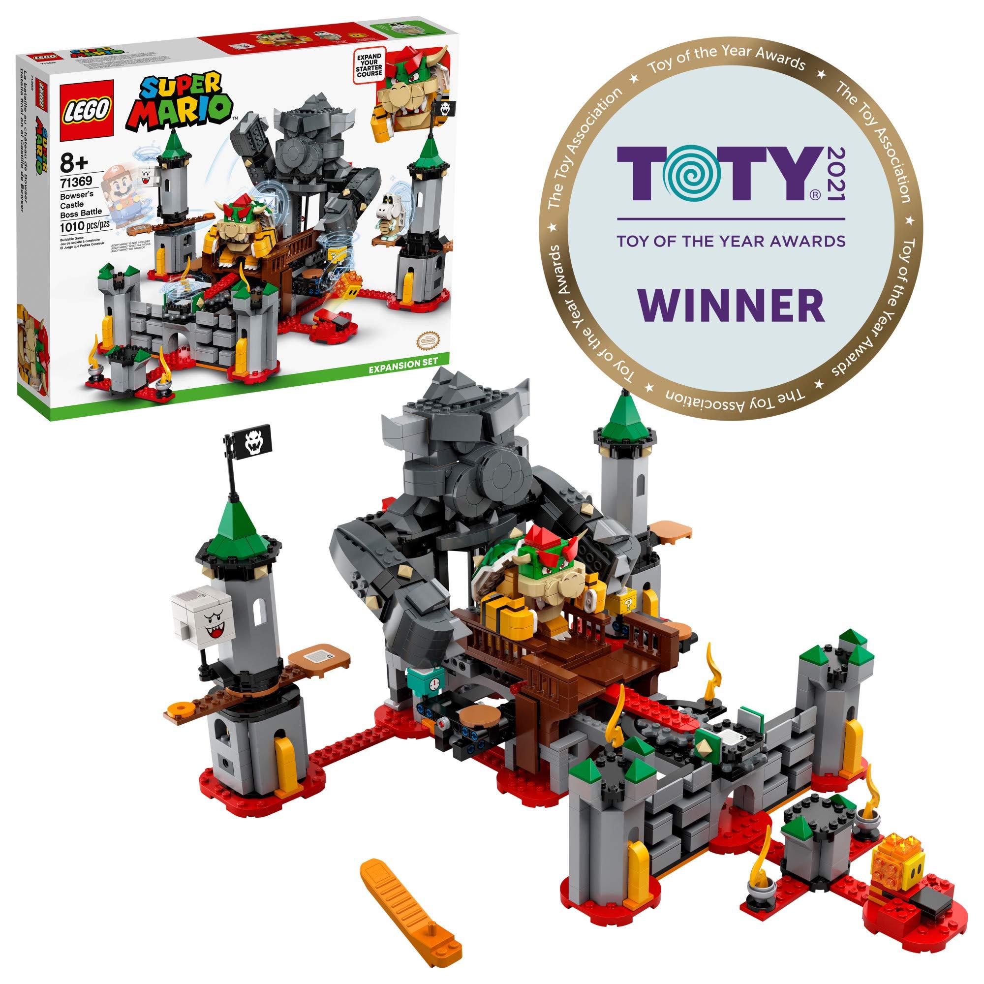 2000x2000 LEGO Super Mario Bowser's Castle Boss Battle Expansion Set 71369 Building Kit; Collectible Toy for Kids to Customize Their Super Mario Starter Course Playset (010 Pieces)