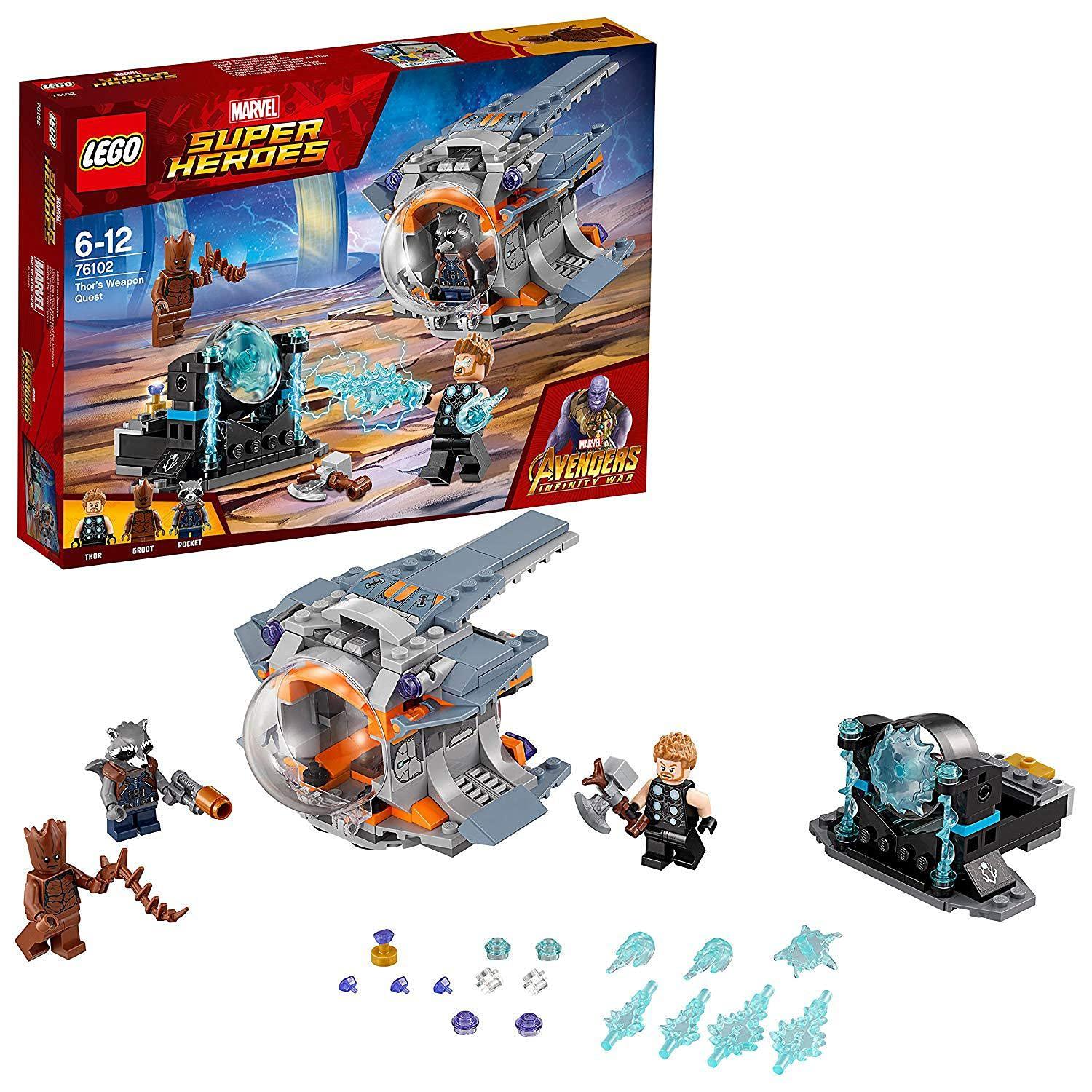 1500x1500 LEGO 76102 Marvel Avengers Infinity War Thor's Weapon Quest Playset