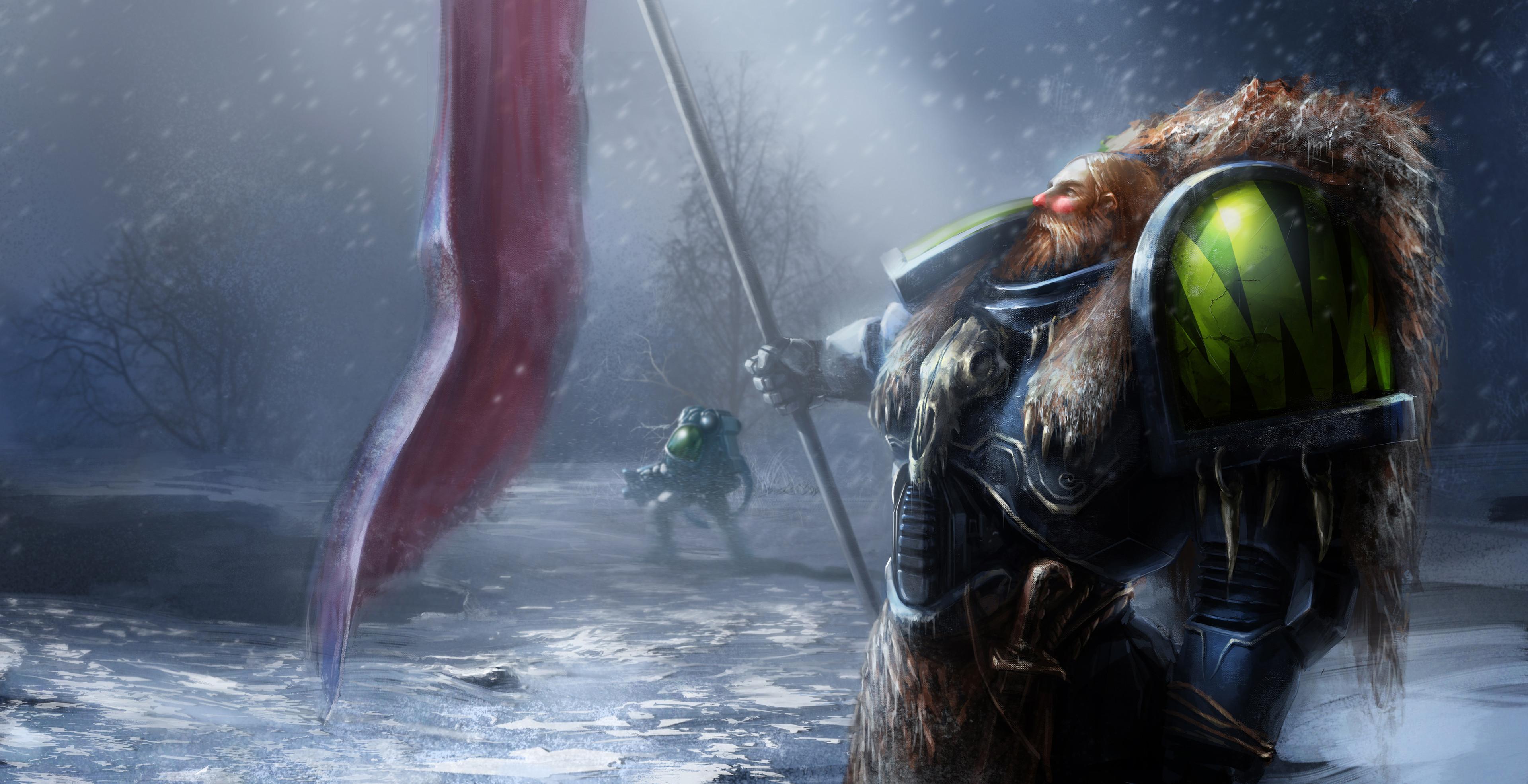 3840x1971 Space Wolves