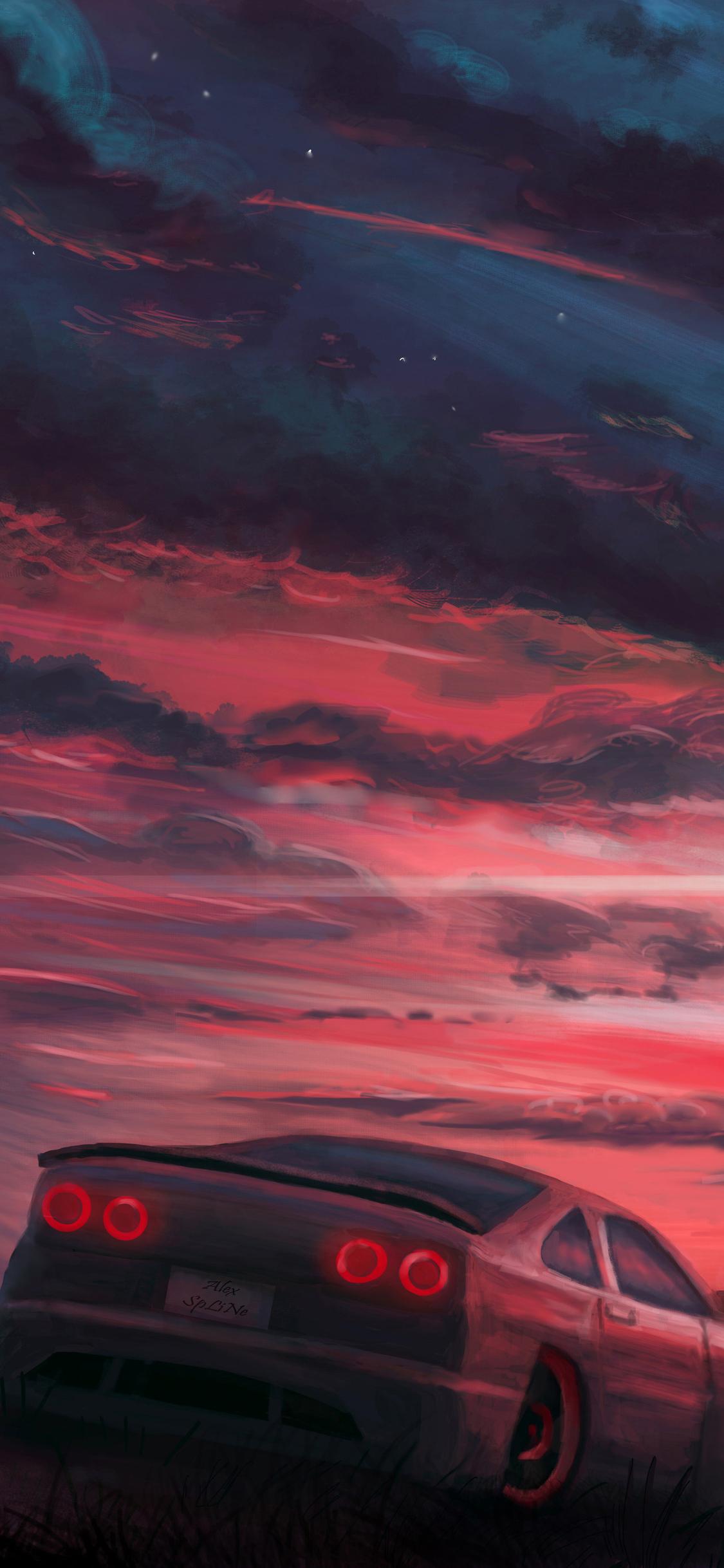 1125x2436 Rainy Sunset Car Ride 4k iPhone XS, iPhone iPhone X HD 4k Wallpaper, Image, Background, Photo and Picture