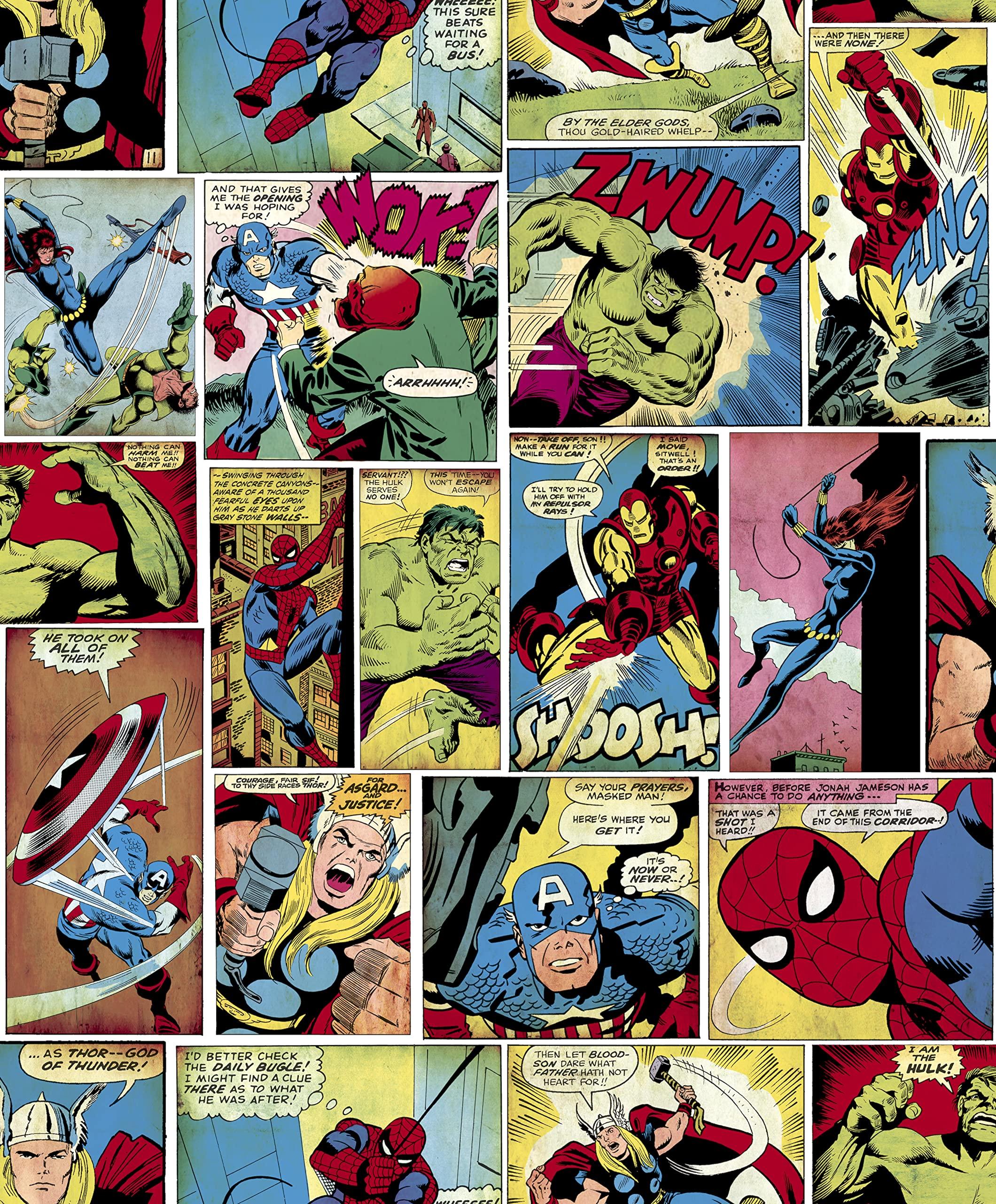 2120x2560 Marvel Comic Strip Wallpaper Multi Muriva 159501