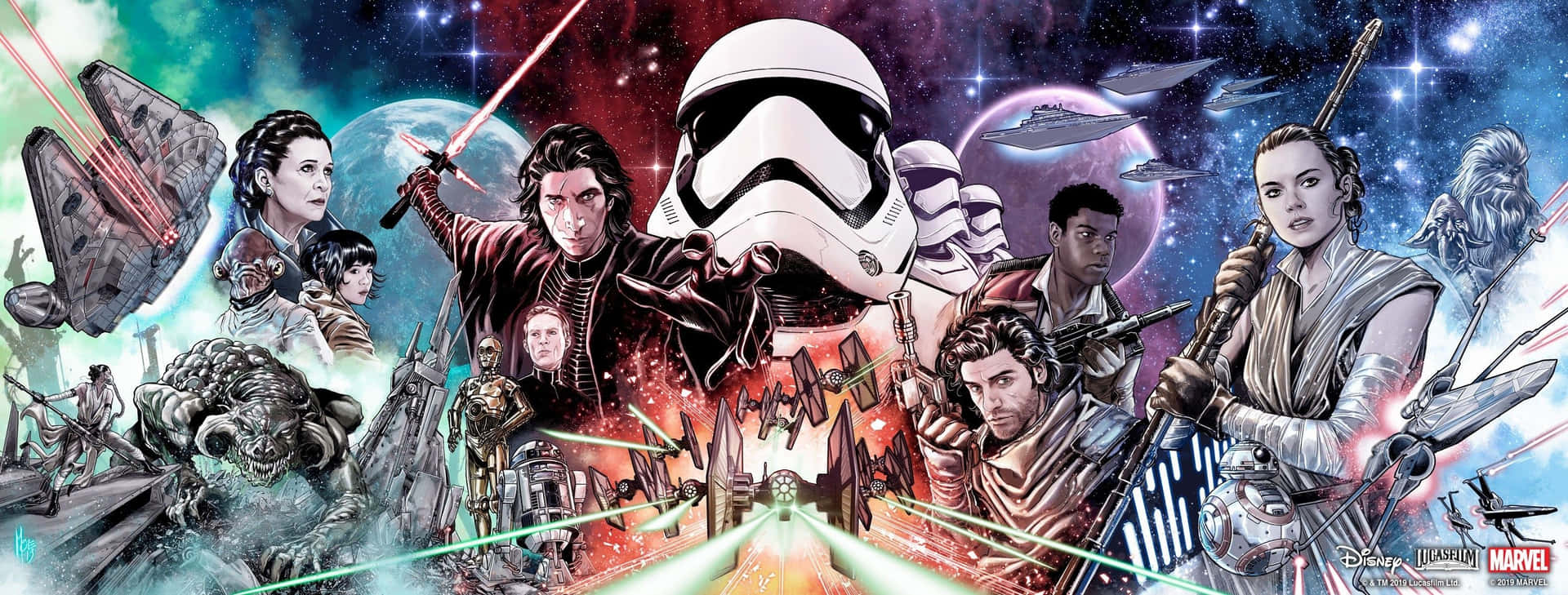 1920x729 Download Star Wars Characters Wallpaper