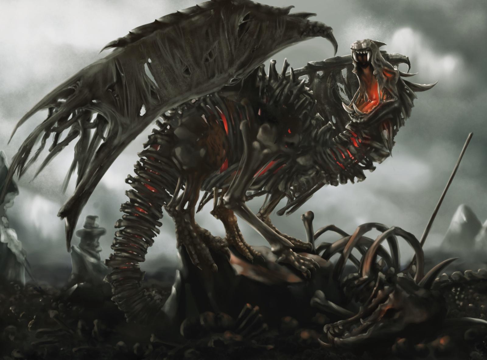 1600x1183 Skull Dragon by ARTOSEUM on Dribbble