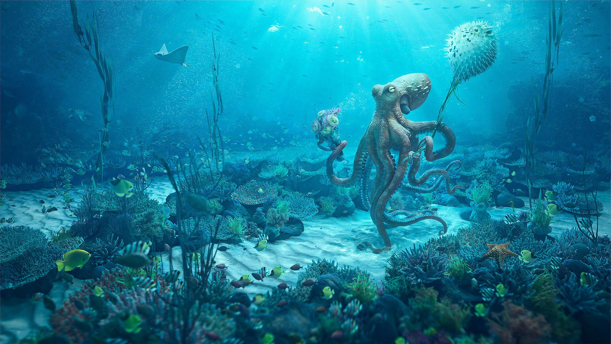 2000x1125 Octopus Date Wallpaper