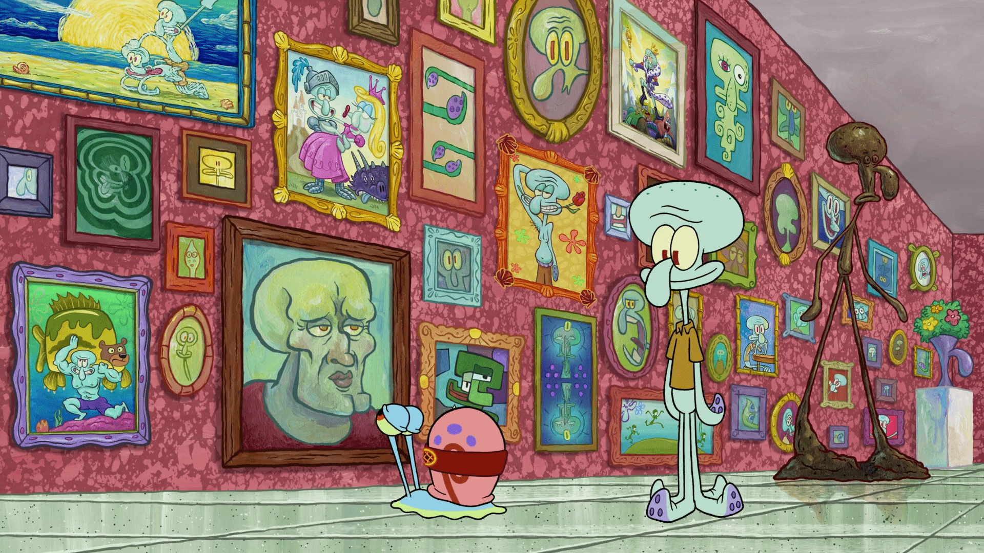 Squidward Painting Wallpapers Top Free Squidward Painting Backgrounds