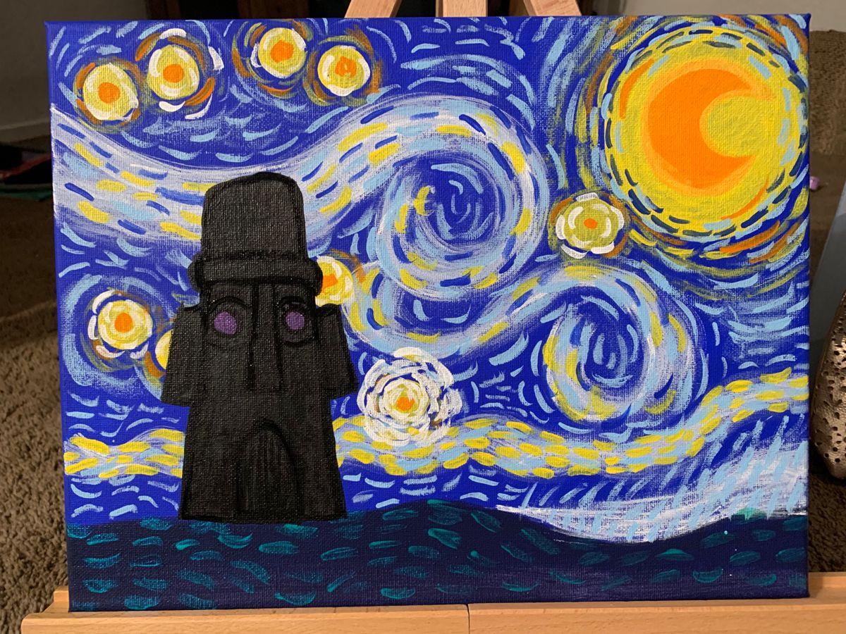 1200x900 Squiddy night. Spongebob painting, Squidward art, Squidward painting