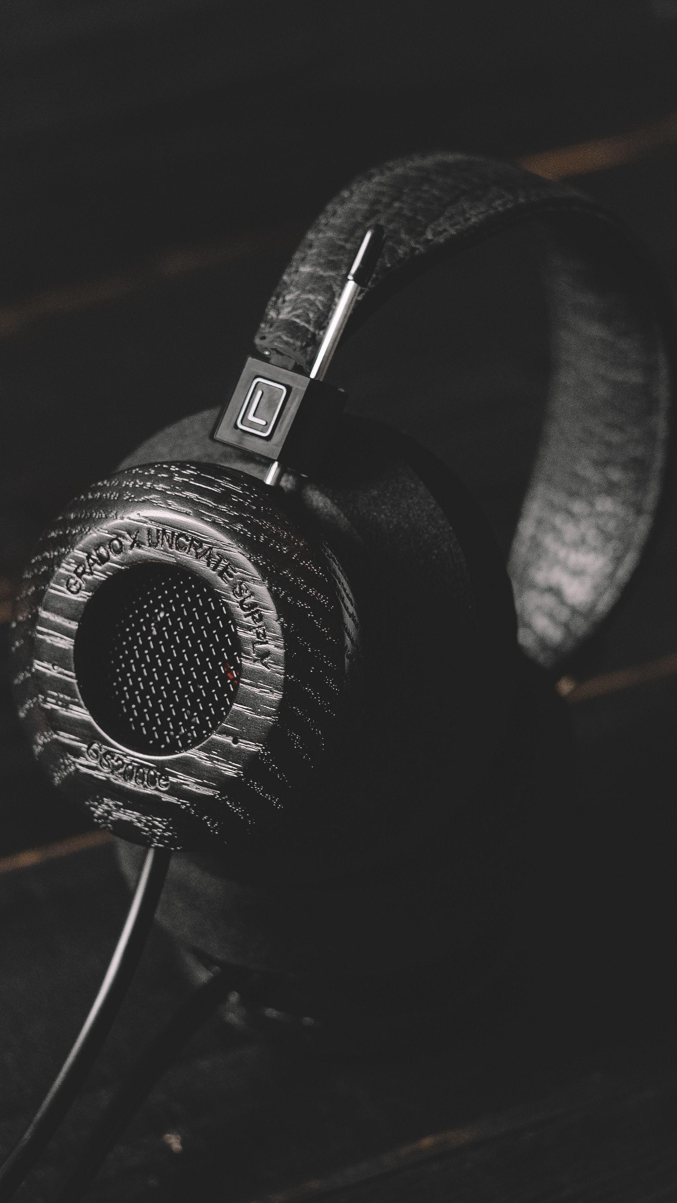 2160x3840 Download wallpaper 2160x3840 headphones, audio, dark