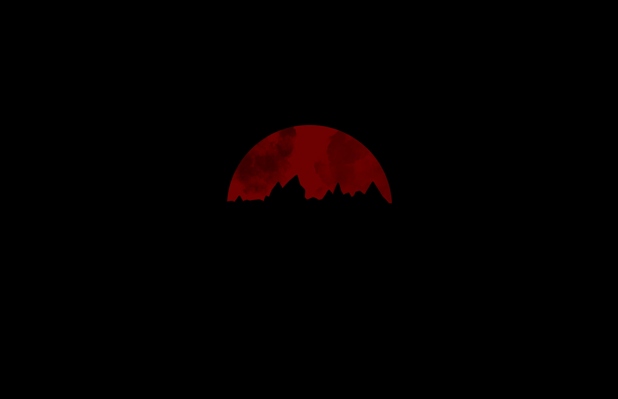 1980x1280 Wallpaper / simple, minimalism, black background, red, dark, artwork, red moon free download