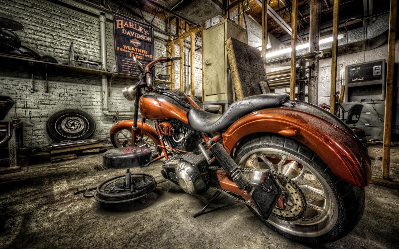 1280x800 Photo Harley Davidson Custom HDR Motorcycle