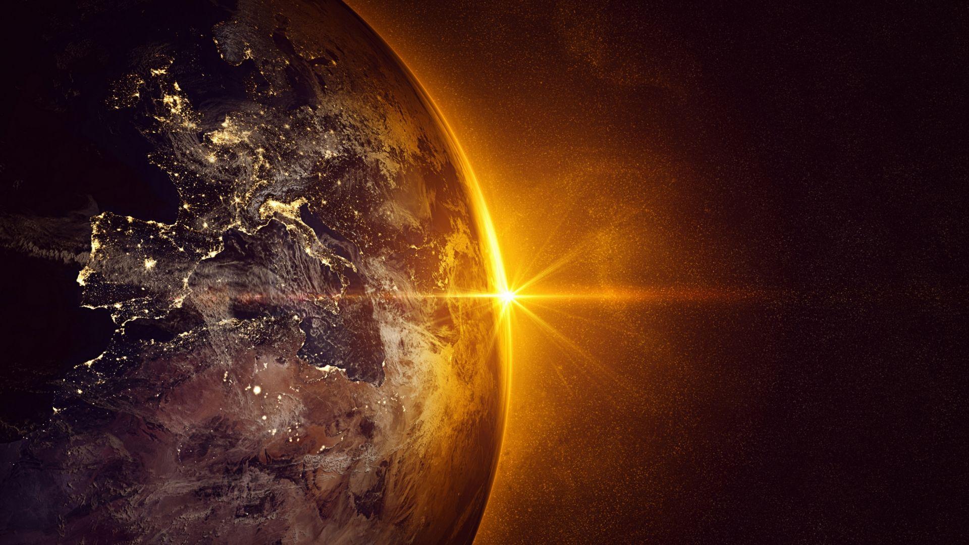 1920x1080 Desktop Wallpaper Earth Planet From Space At Night, HD Image, Picture, Background, Eippyx