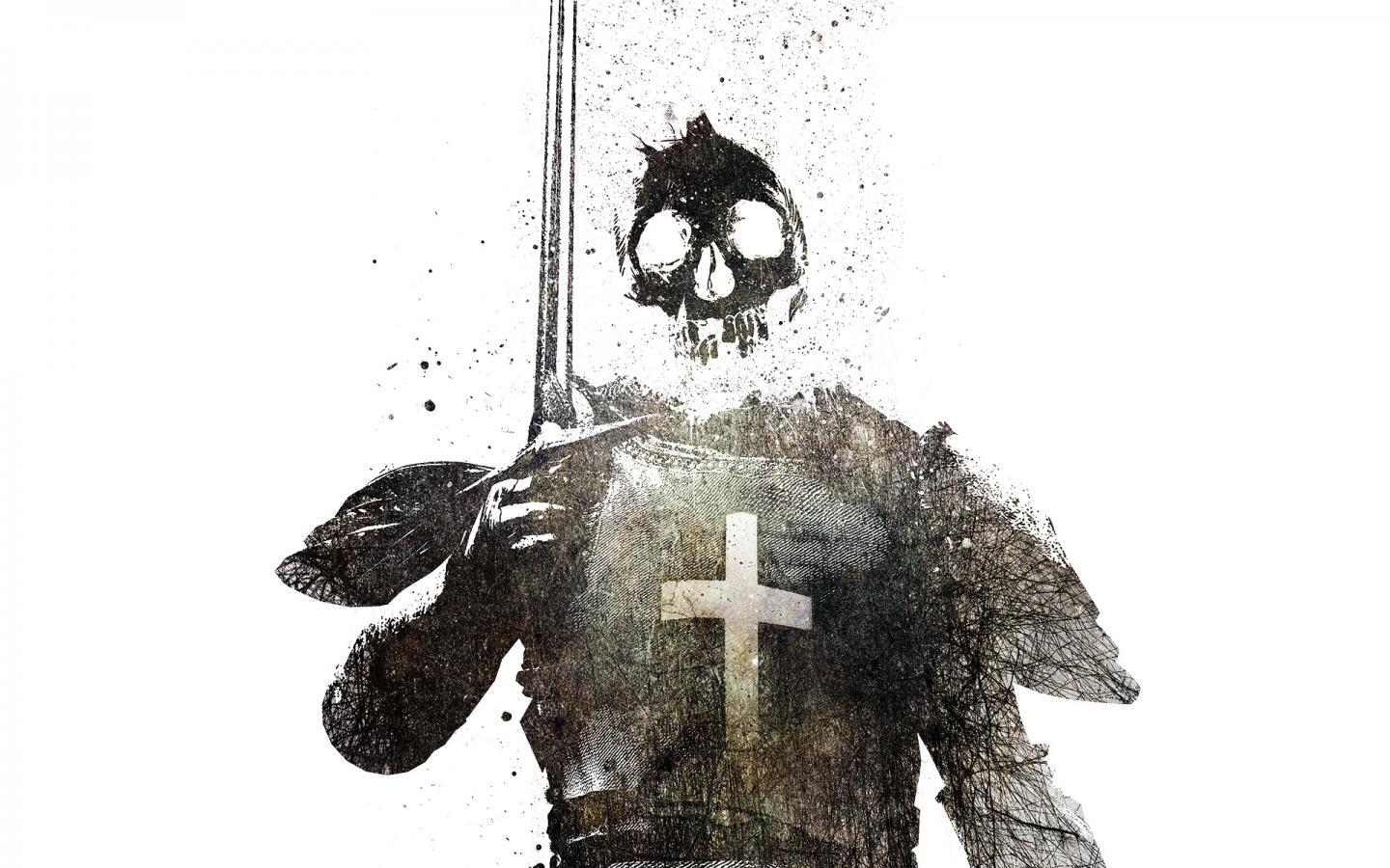 1440x900 knights, Simple, Background, Swords, Templar Wallpaper HD / Desktop and Mobile Background