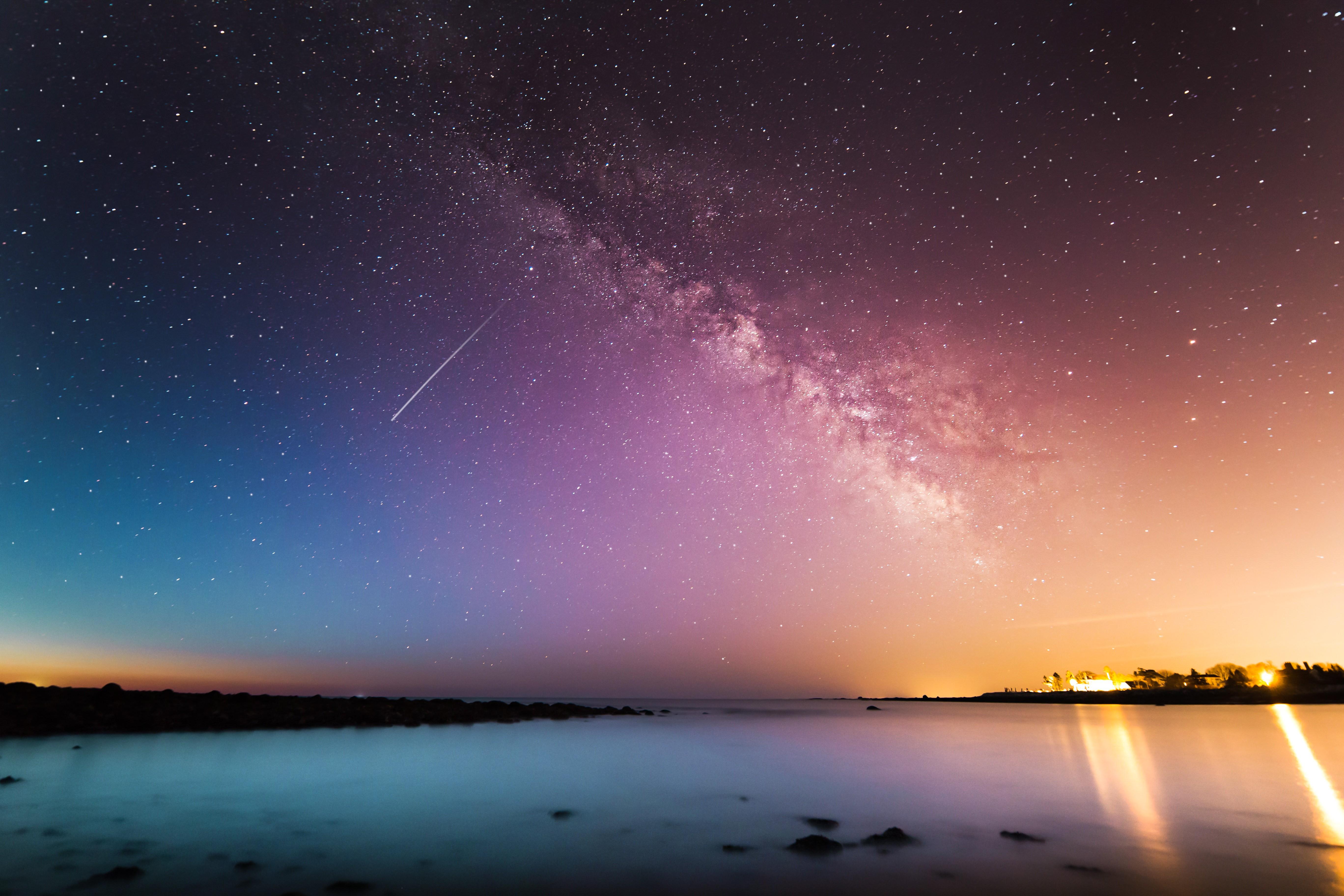 5472x3648 Earth, sky, night, beach Gallery HD Wallpaper