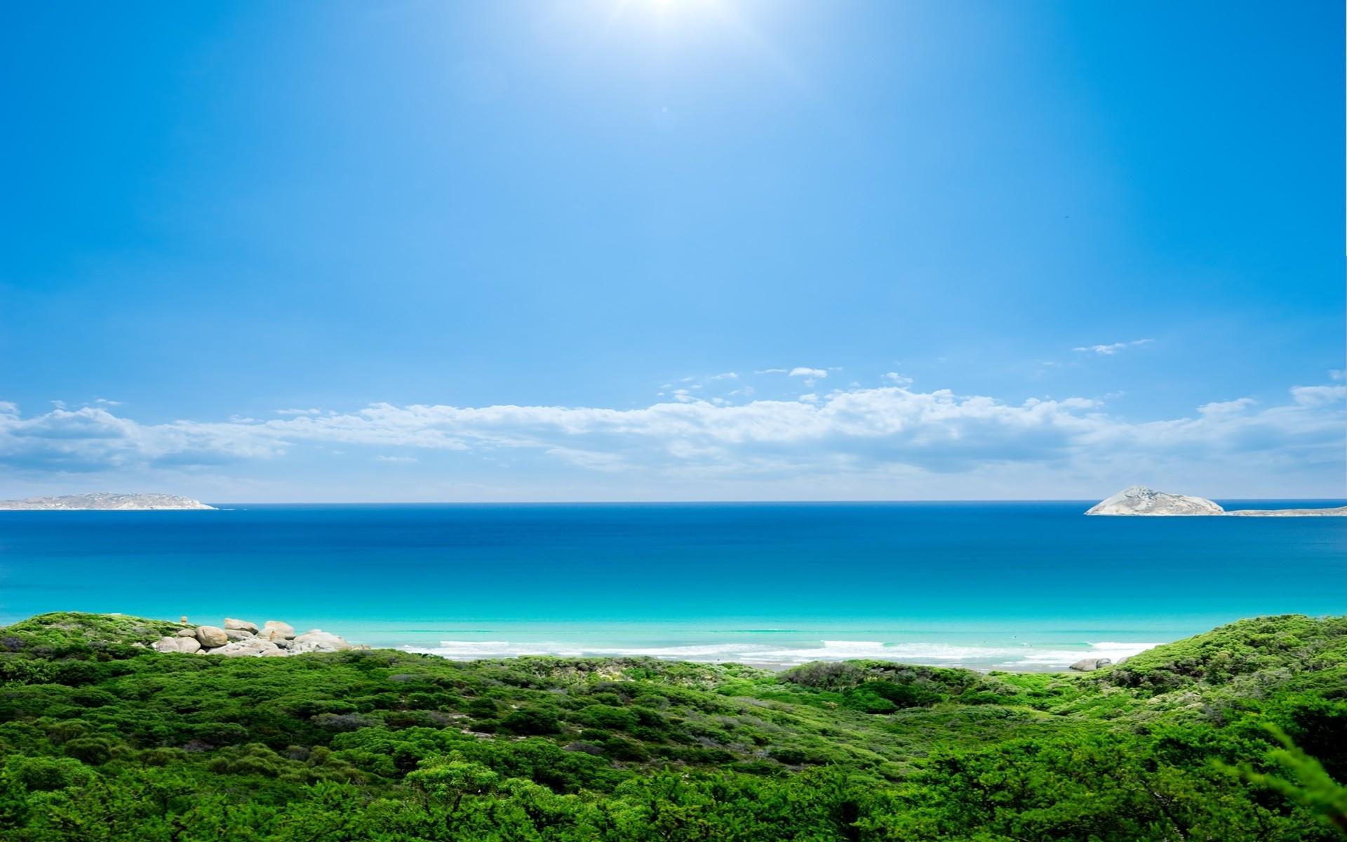 1920x1200 Sky Ocean Grass & Plants desktop PC and Mac wallpaper