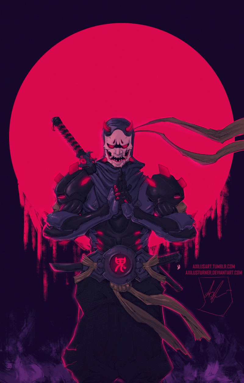 800x1256 Genji Oni. Samurai desenho, Samurai guerreiro, Guerreiro ninja