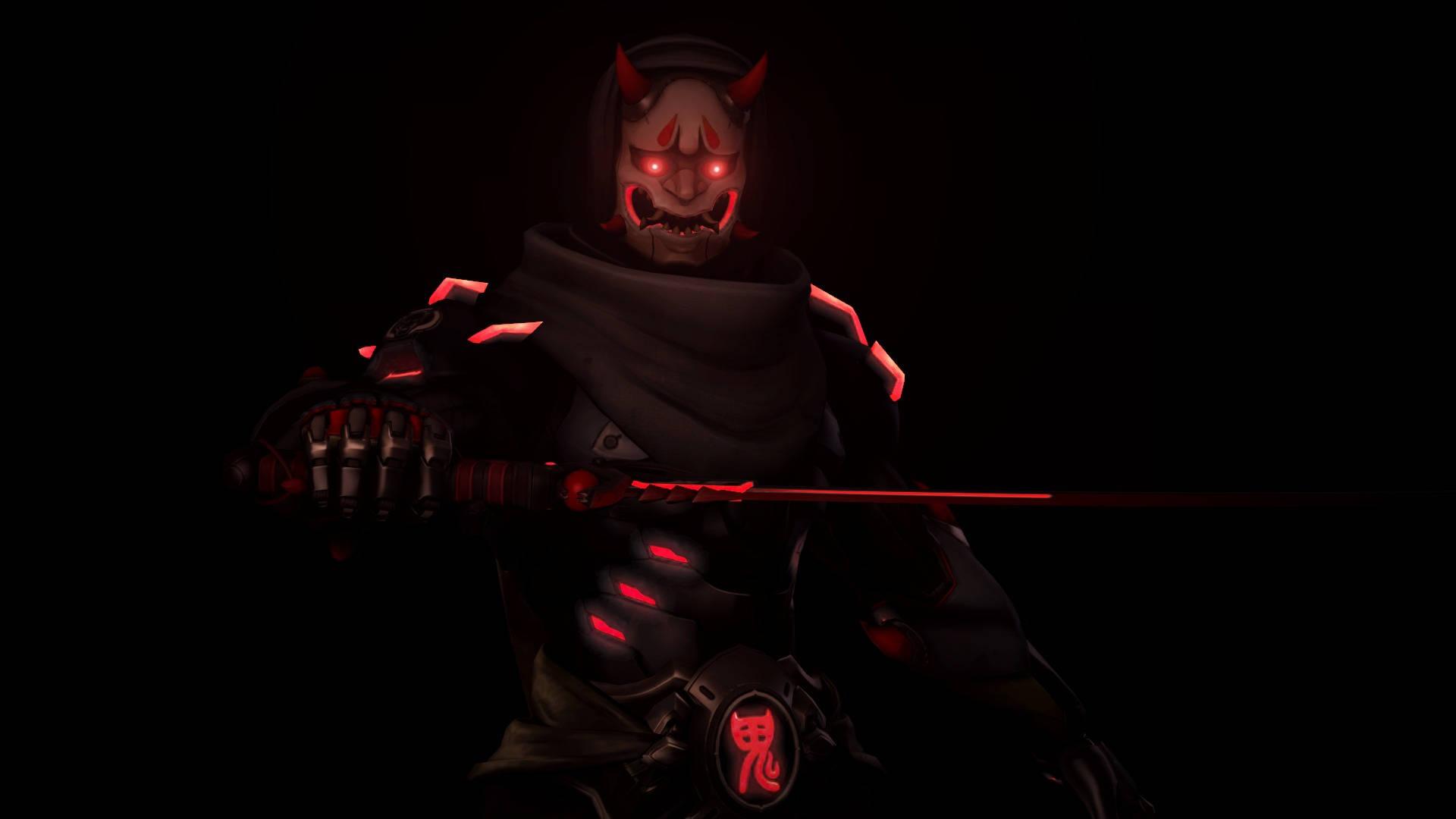 1920x1080 Download Oni Mask Genji Overwatch Wallpaper