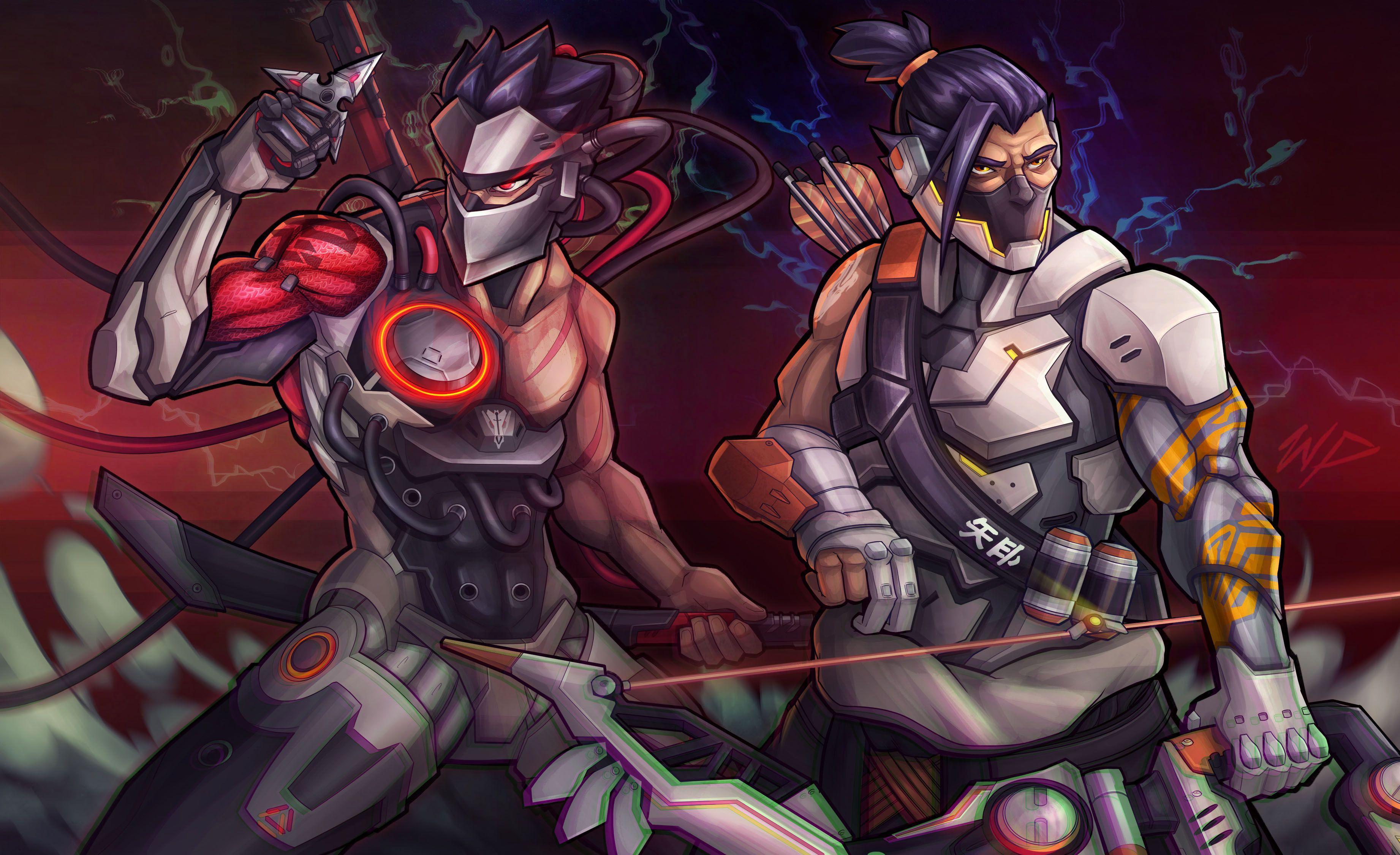 3685x2250 Blackwatch Genji Wallpaper