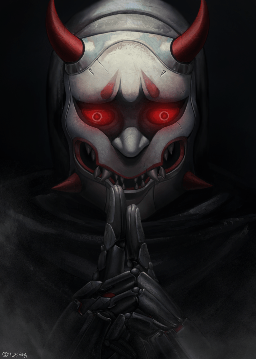 823x1157 Genji Oni. Tatuaje de basura de polka, Arte de samurai, Oni japonés