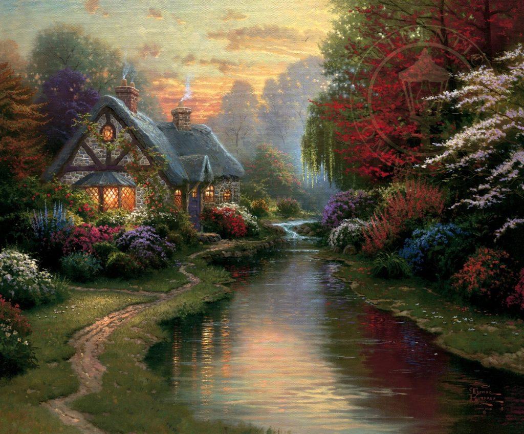 1024x847 A Quiet Evening Art by Thomas Kinkade Studios