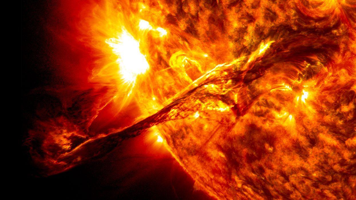 1244x700 Solar flare sun fire glow psychedelic space abstract stars r