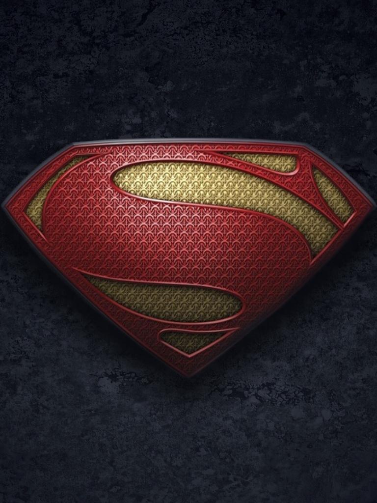 768x1024 Man of Steel Logo Wallpaper