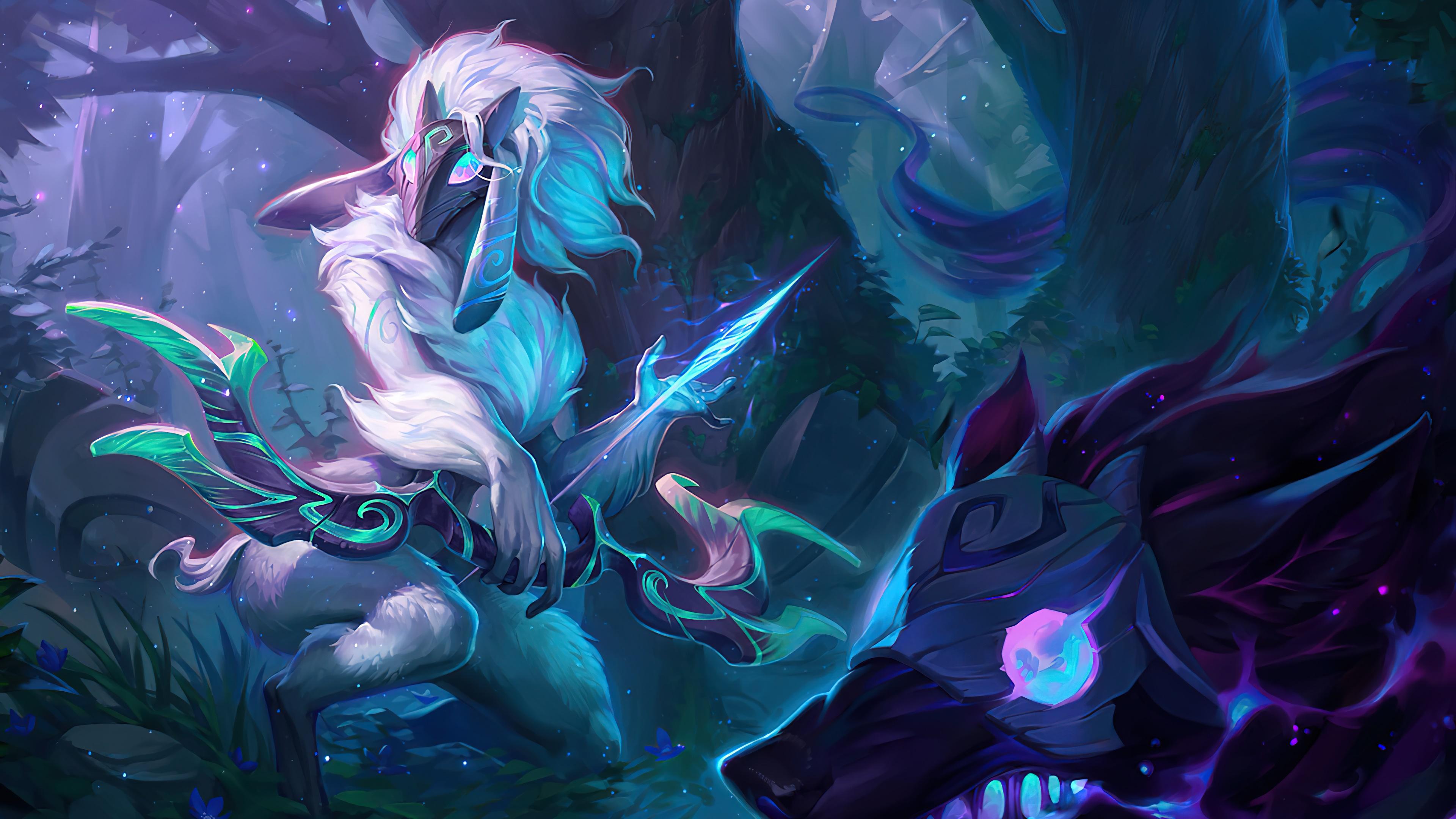 3840x2160 kindred, lol art, league of legends, game, 4k, pc Gallery HD Wallpaper