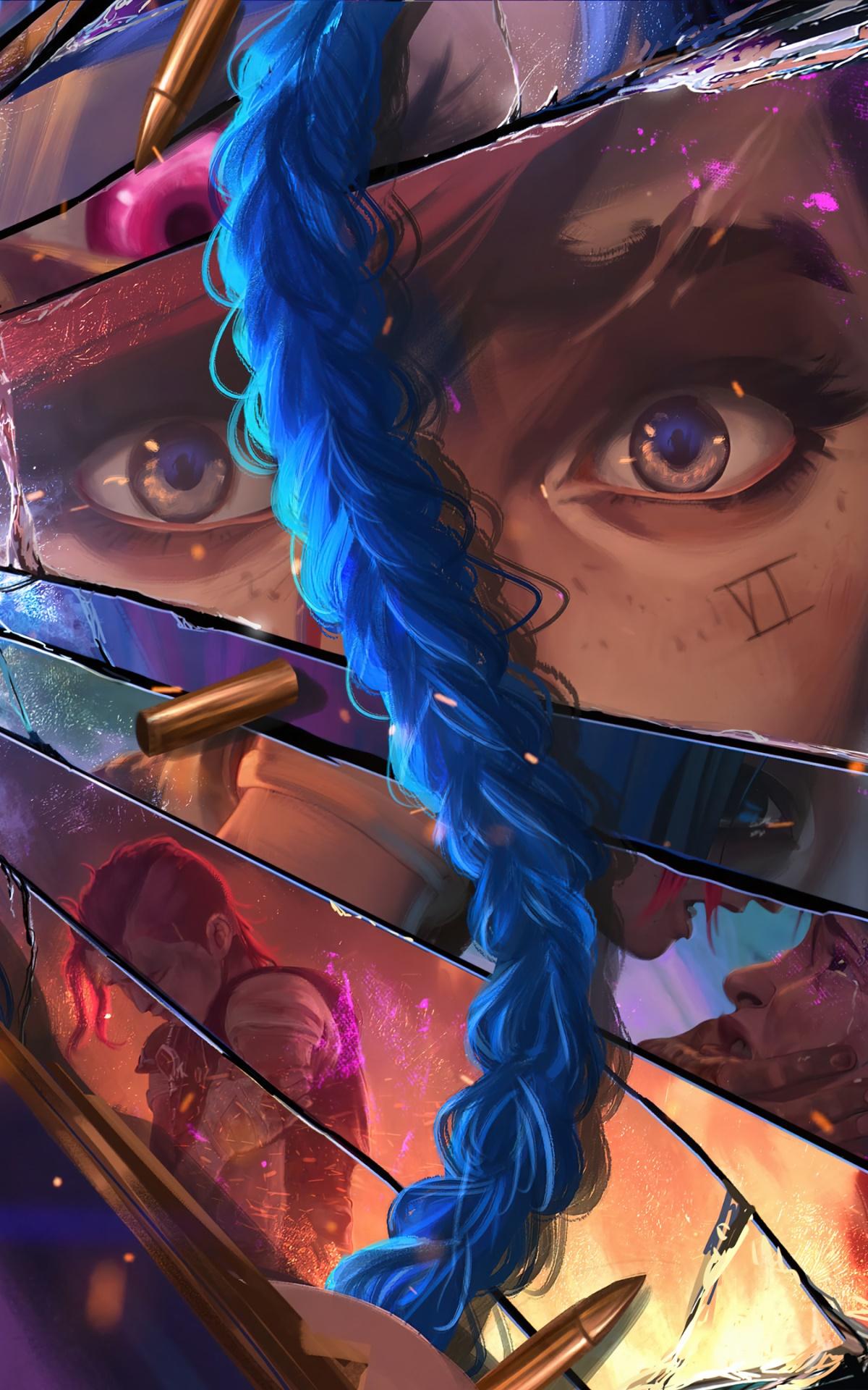 1200x1920 Wallpaper / TV Show Arcane Phone Wallpaper, Jinx (League Of Legends), 1200x1920 free download