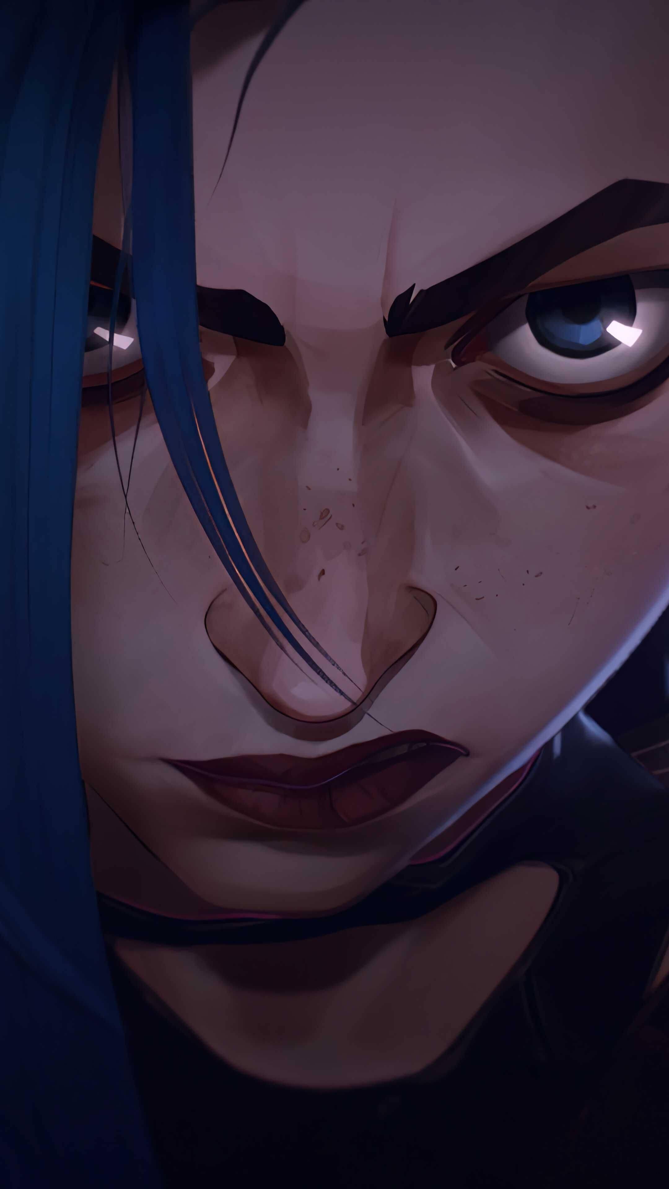 2160x3840 Download 4k Phone Background Jinx Close Up Wallpaper