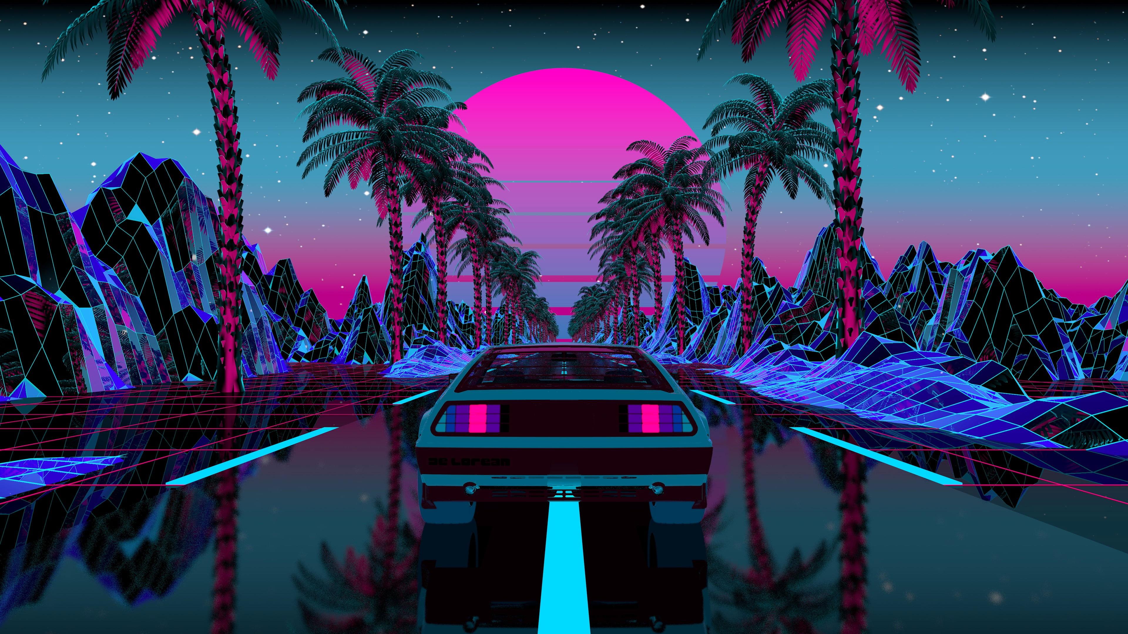 3840x2160 Wallpaper Vaporwave, Cyberpunk, Synth, Synthwave