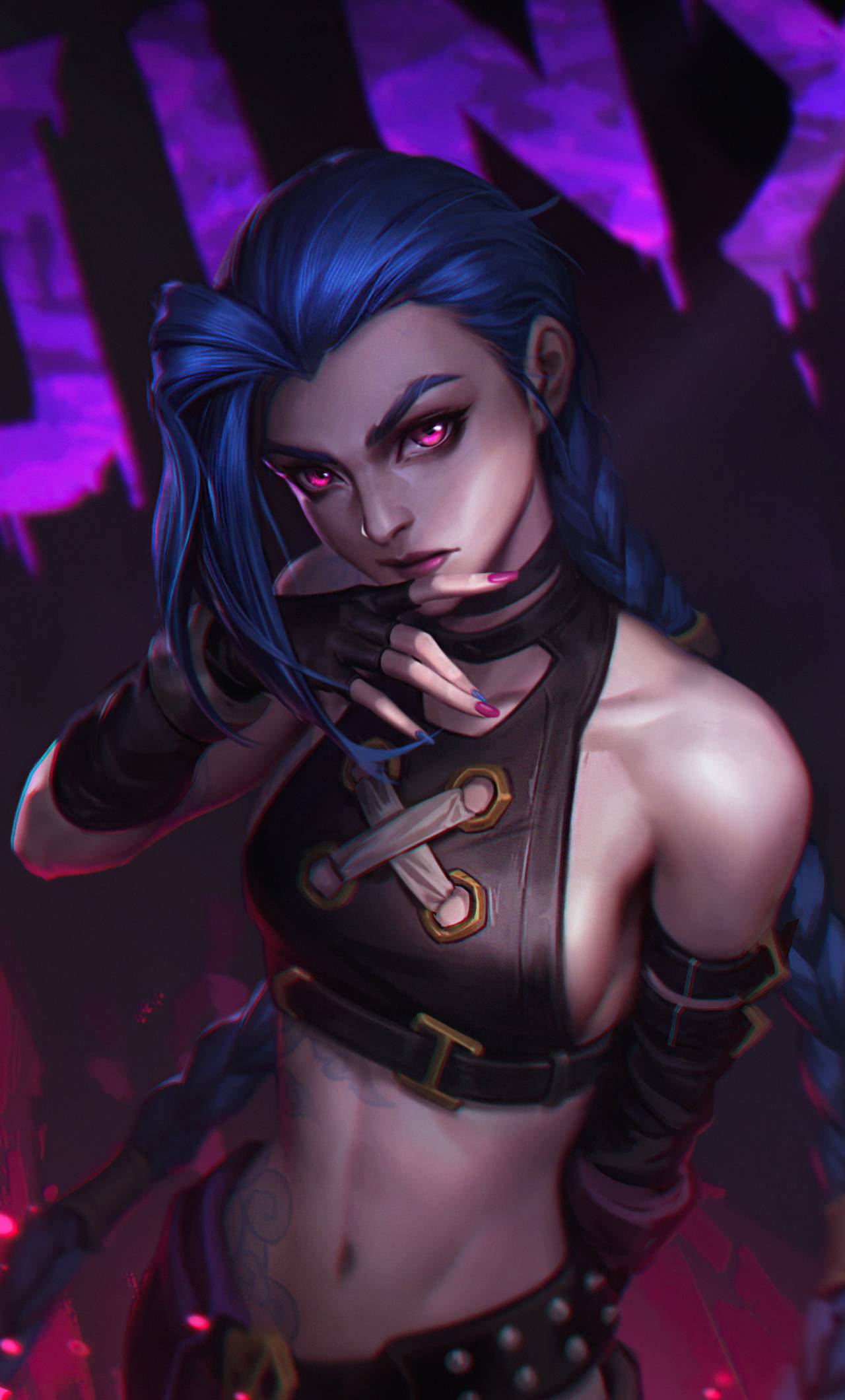 1280x2120 Arcane Jinx Lol 4k iPhone HD 4k Wallpaper, Image, Background, Photo and Picture
