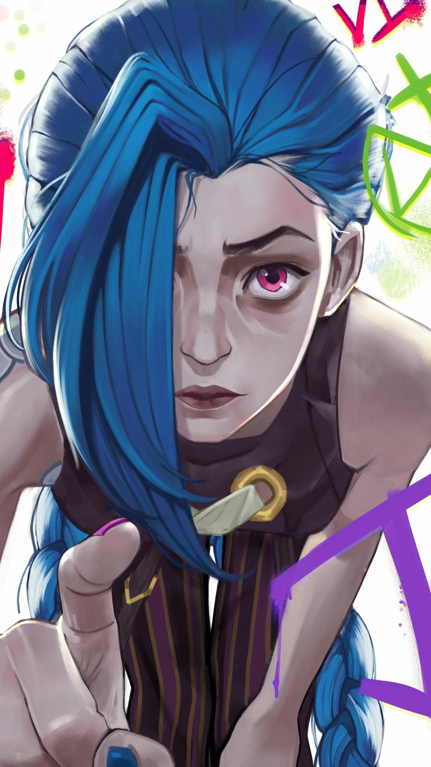 1440x2560 Wallpaper / TV Show Arcane Phone Wallpaper, Jinx (League Of Legends), 1440x2560 free download