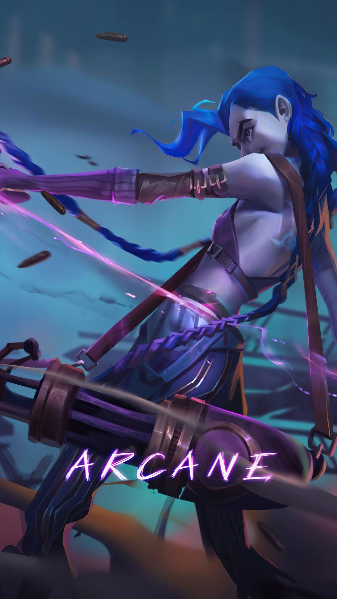 1080x1920 Arcane Jinx Wallpaper Arcane Jinx Background Download