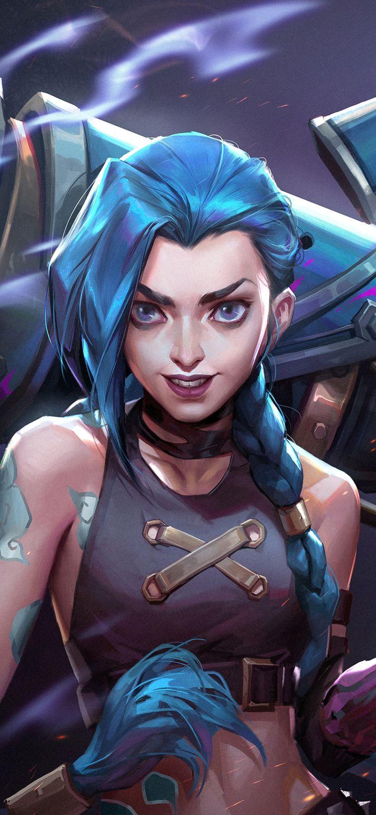 736x1592 Arcane Jinx Phone Wallpaper. League of legends universe, League of legends, Jinx league of legends