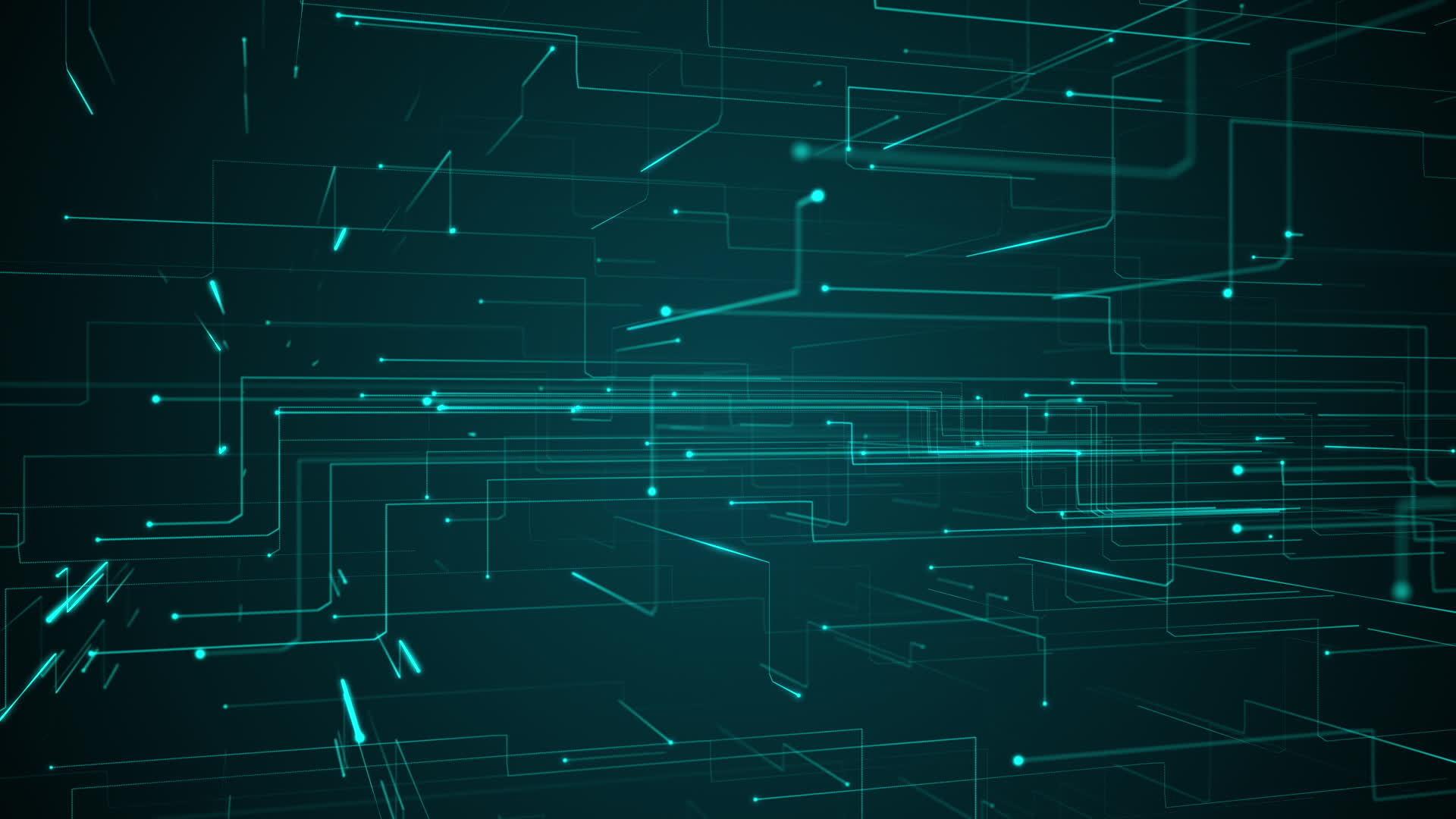 1920x1080 Abstract tech 3D circuit board styled background with a fast moving digital data stream. This modern technology motion background is a seamless loop