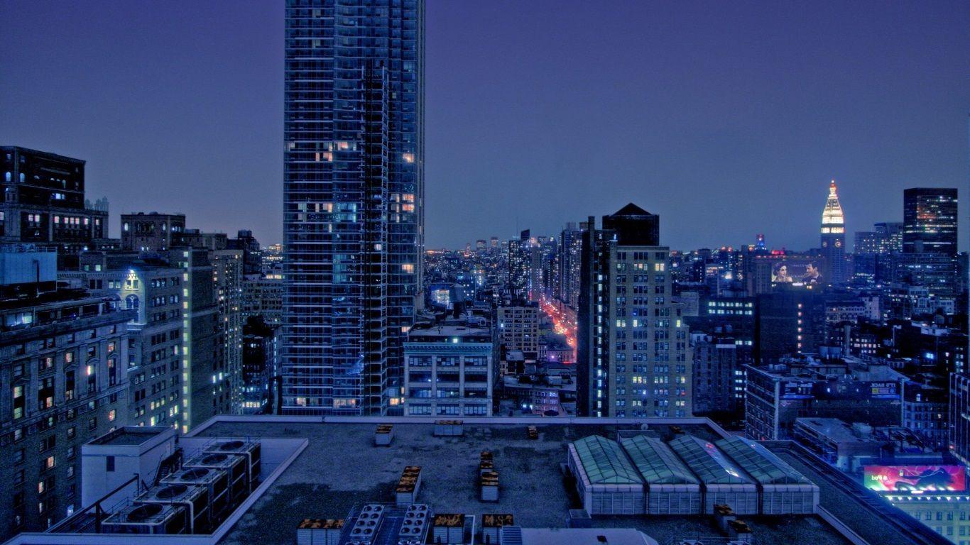 1366x768 City Laptop Wallpaper