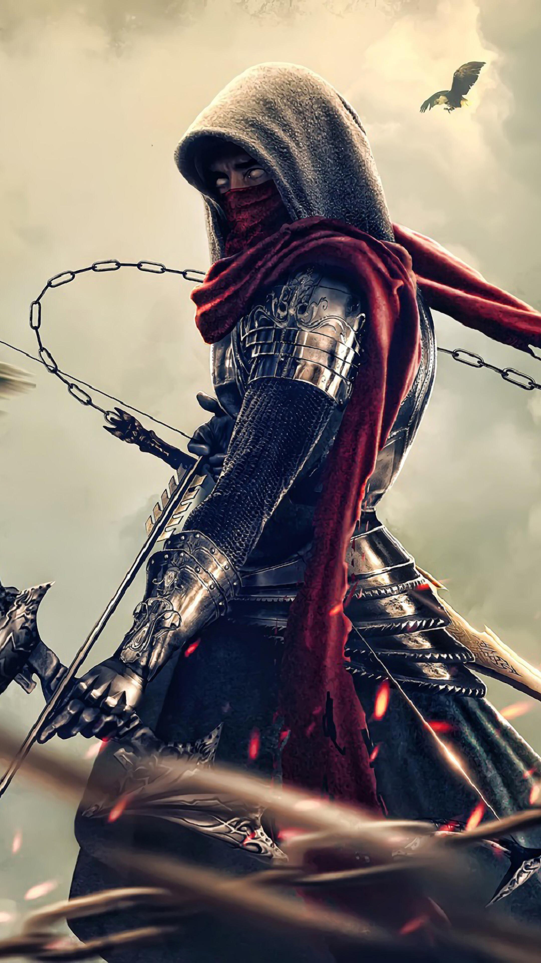 2160x3840 Fantasy, Warrior, Bow and Arrow, 4k Gallery HD Wallpaper
